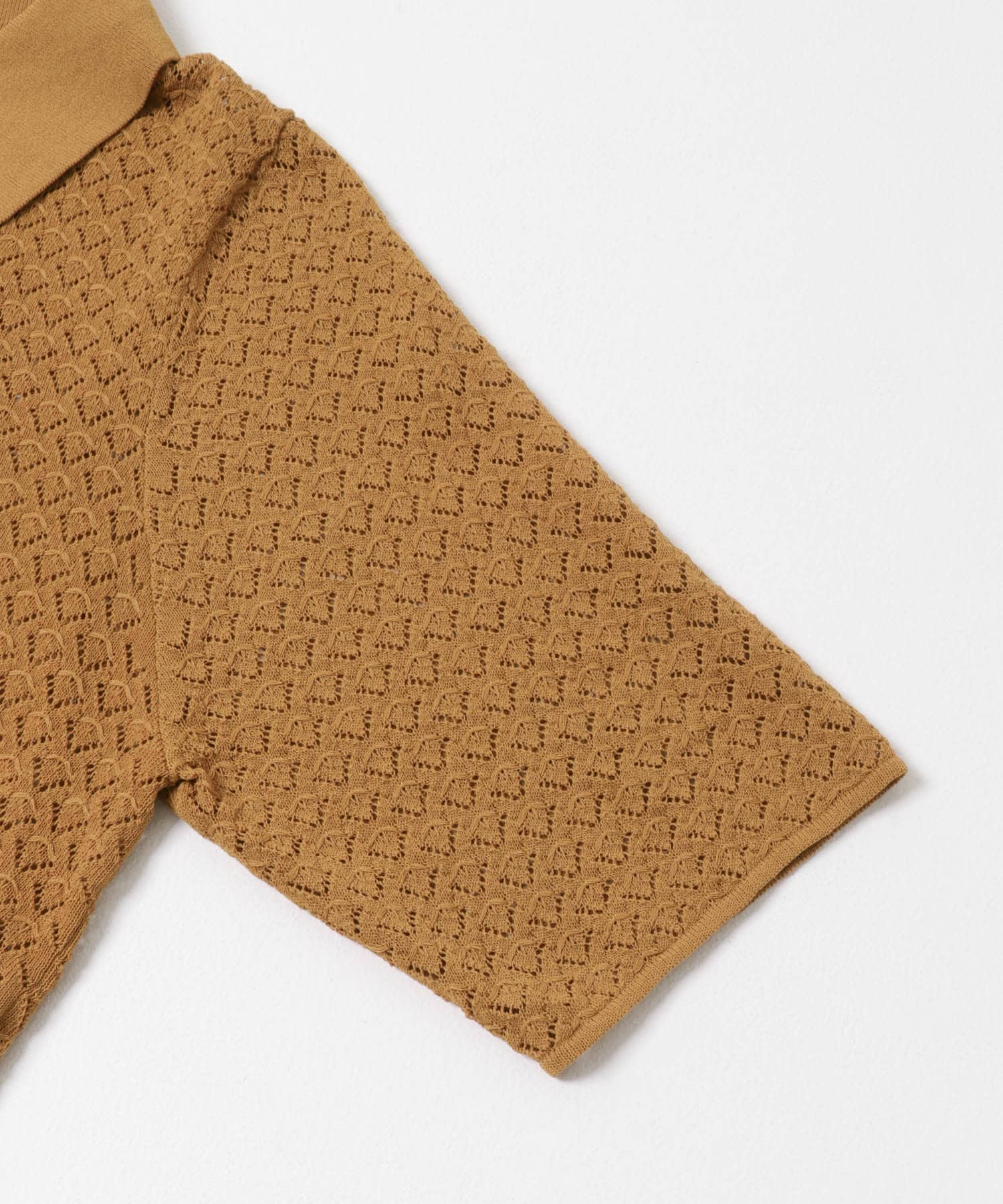 シャツカラーレースニット AMBER Free