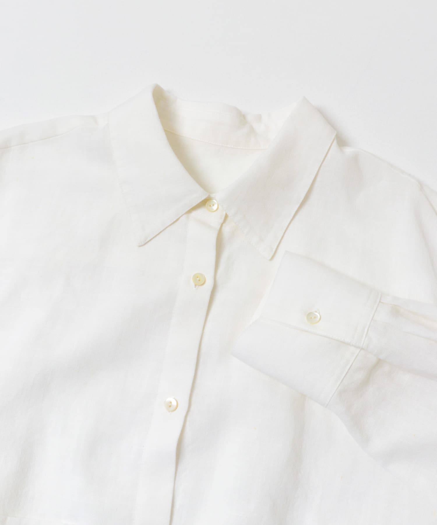 ラミーレーヨンワイドショートシャツ OFF WHITE Free