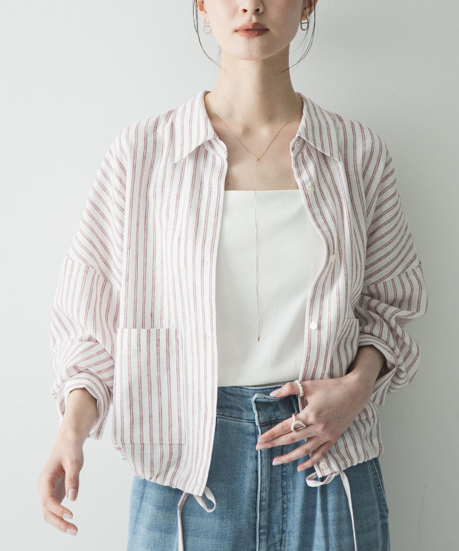 ラミーレーヨンワイドショートシャツ