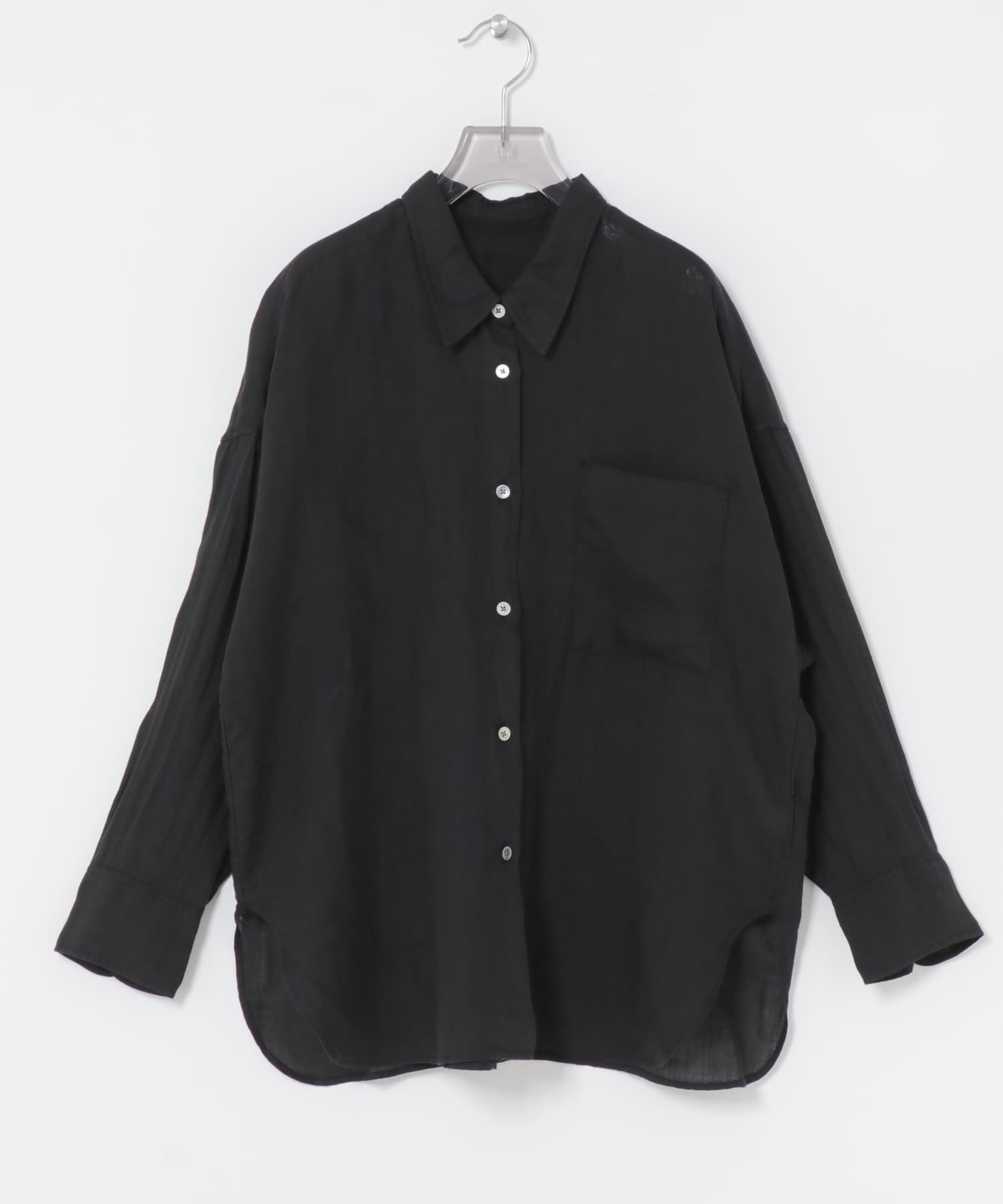 ガーメントダイラミーオーバーシャツ BLACK Free