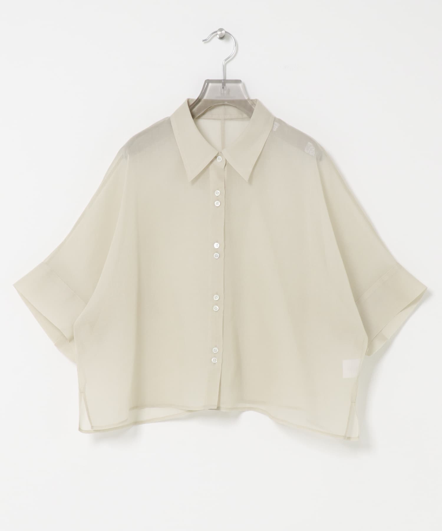 ハーフスリーブシアーショートシャツ GREGE Free