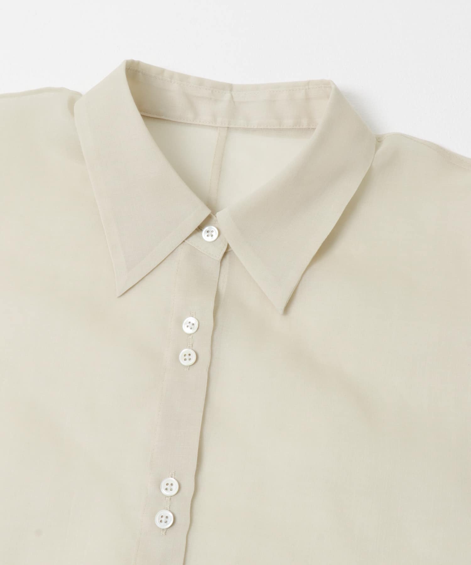 ハーフスリーブシアーショートシャツ GREGE Free