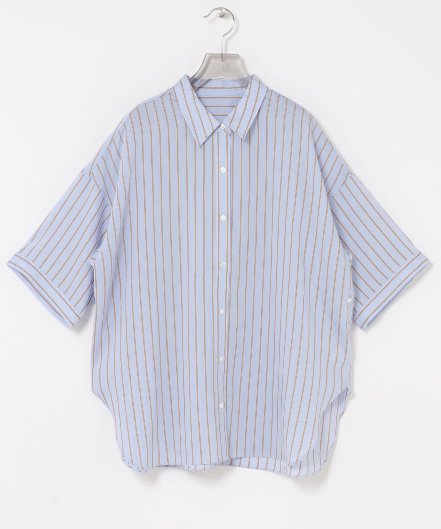 ハーフスリーブストライプシャツ(Free BLU STRIPE): トップス｜URBAN