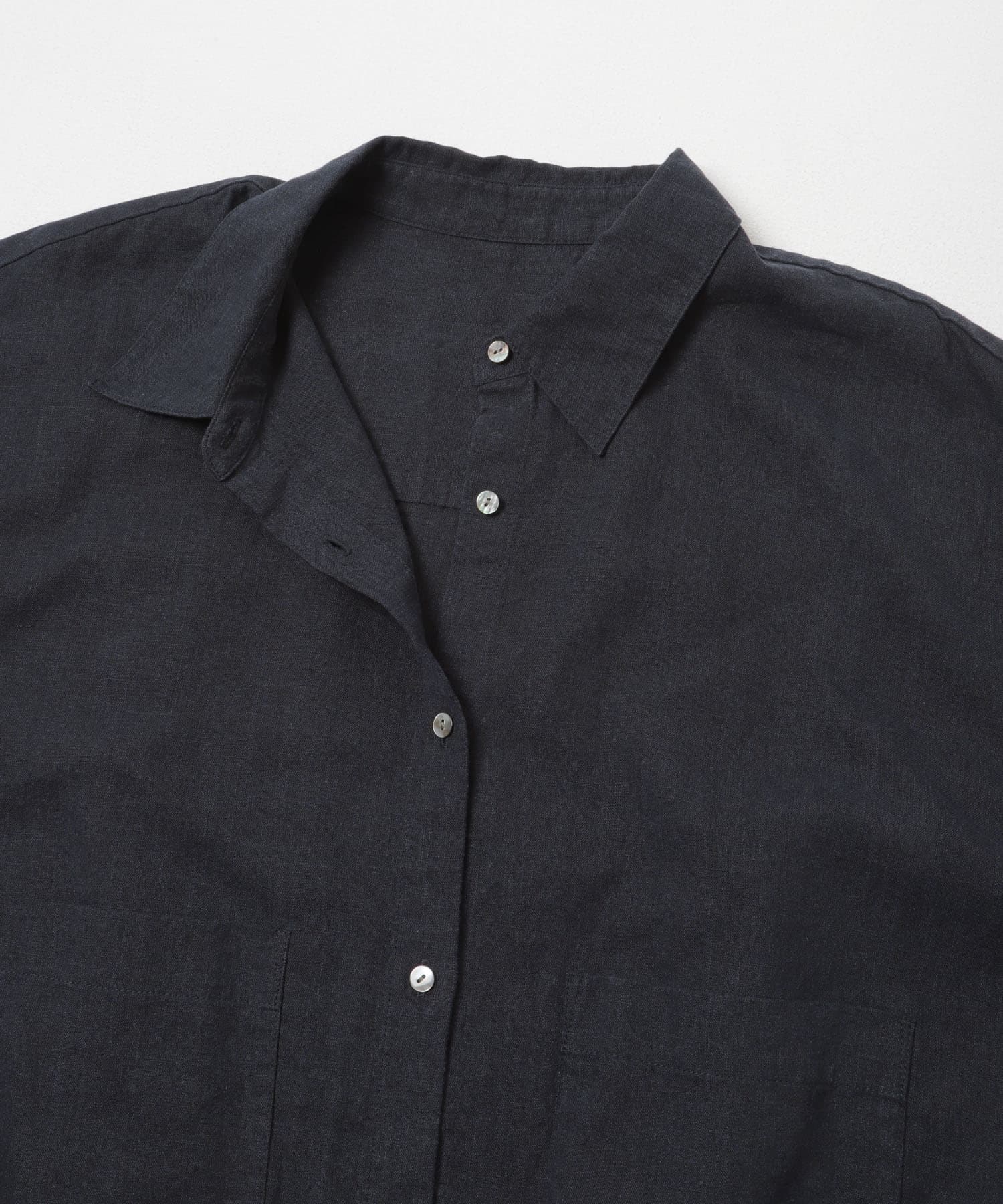ラミーレーヨンハーフスリーブシャツ NAVY Free