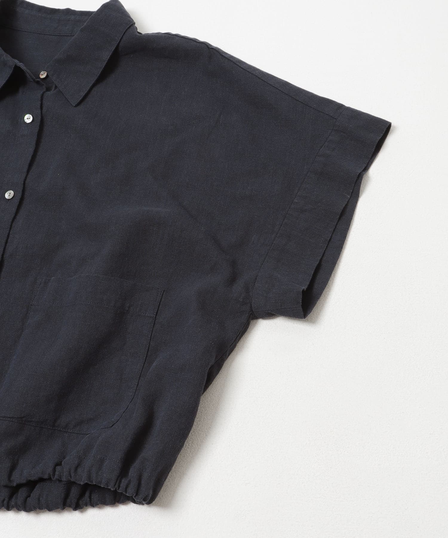 ラミーレーヨンハーフスリーブシャツ NAVY Free