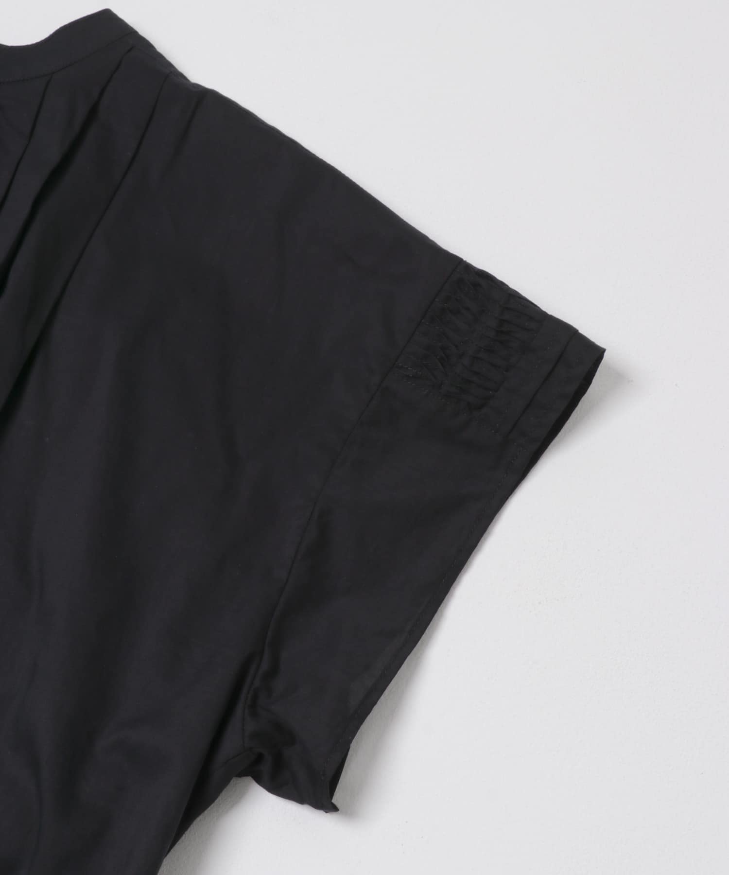 ハーフスリーブタックショートシャツ BLACK Free