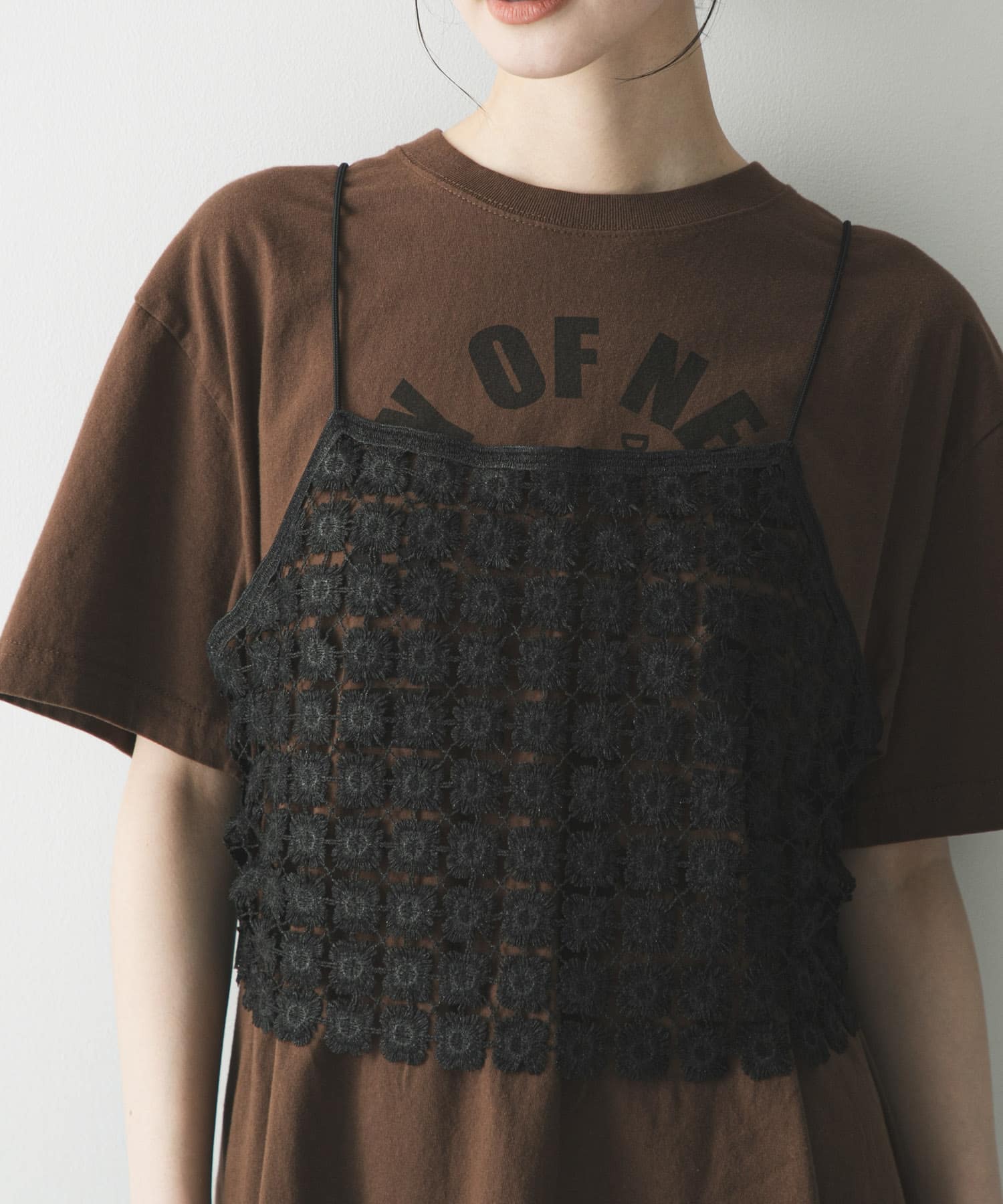 AMOMENTO SCOOP NECK TWO WAY VEST(0 BLACK): トップス｜URBAN