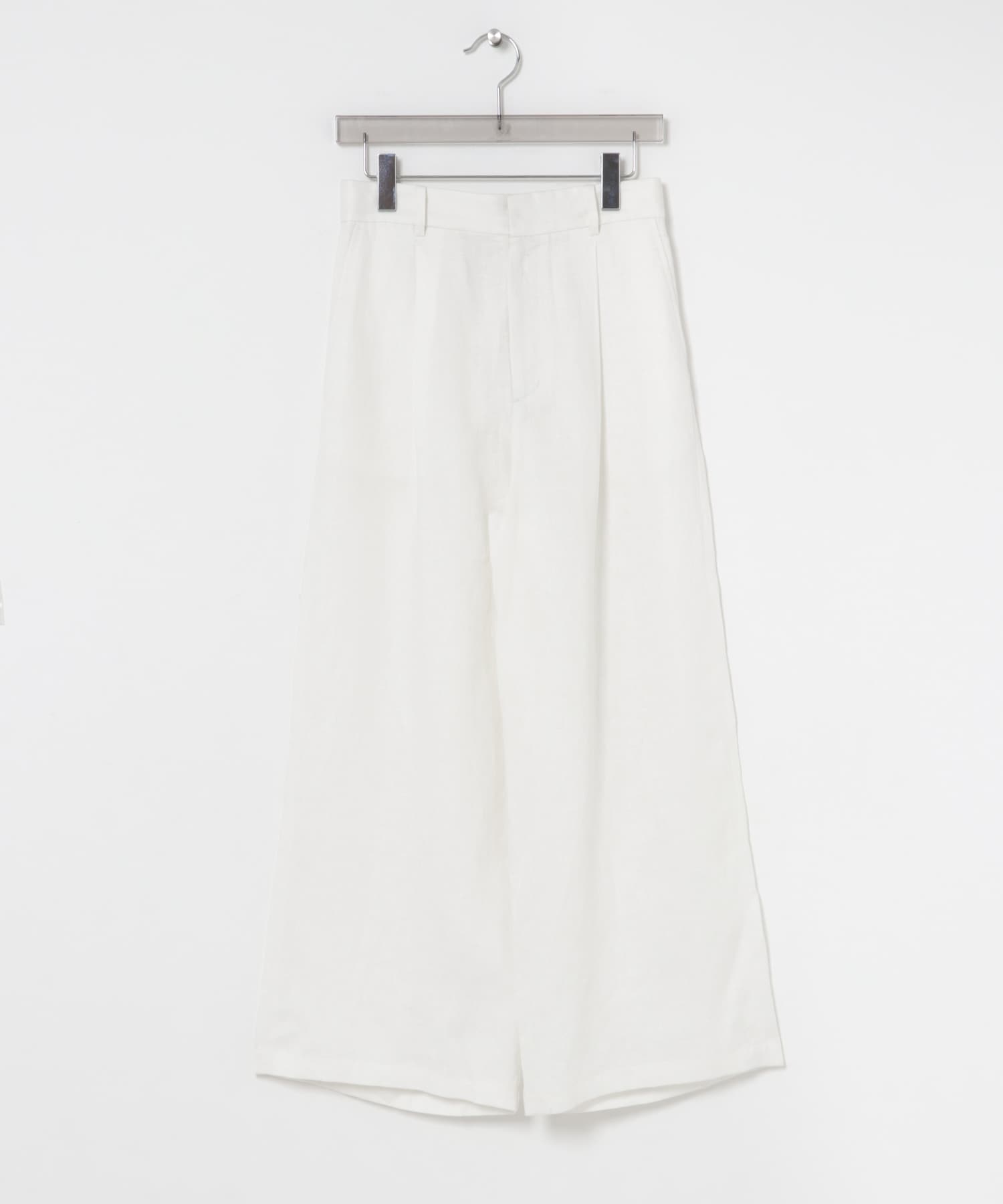 『3サイズ展開』リネンイージーワイドスラックス OFF WHITE 36