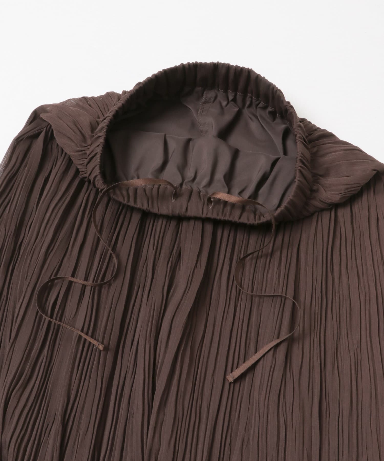 シアープリーツイージースカート BROWN Free