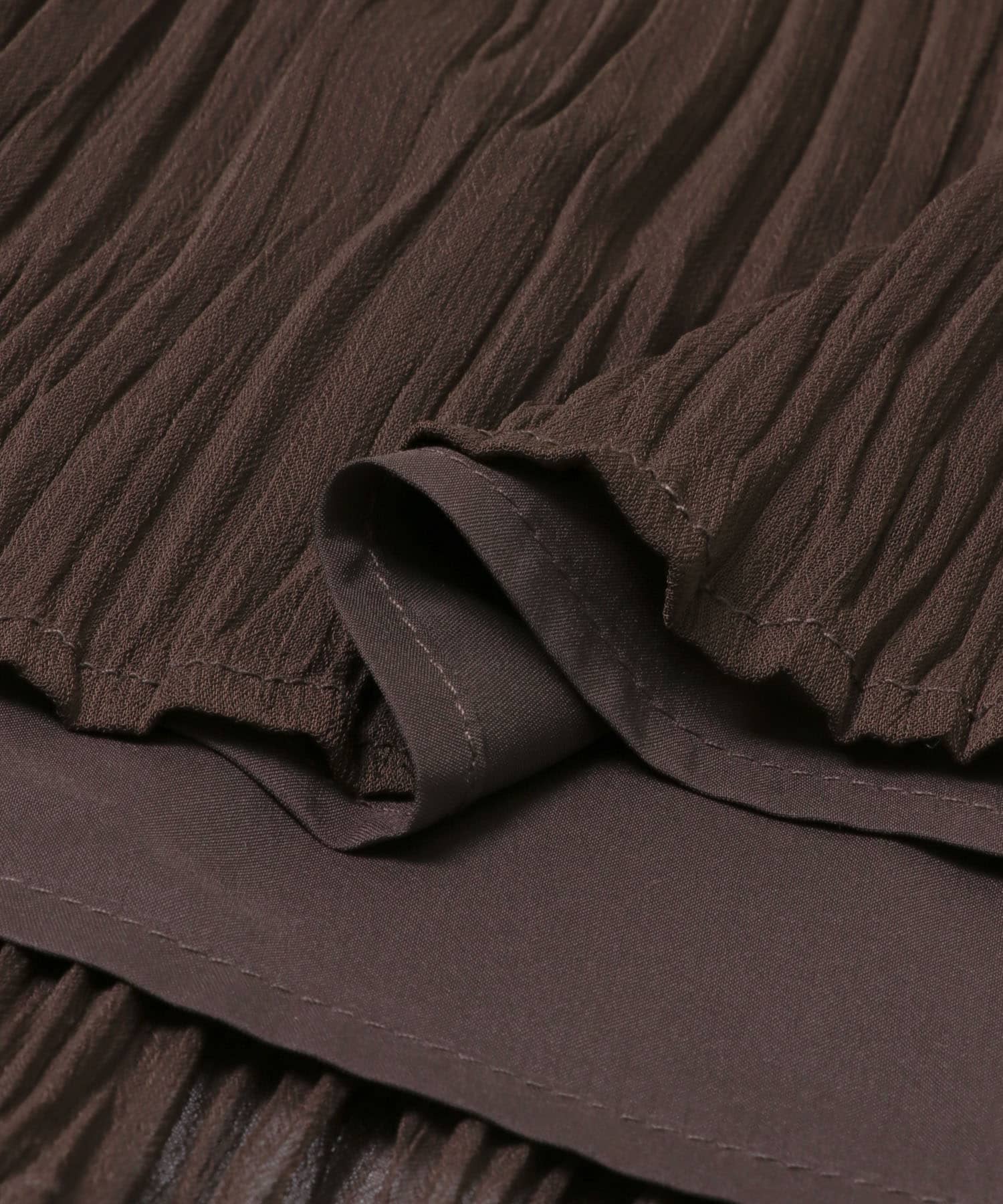 シアープリーツイージースカート BROWN Free