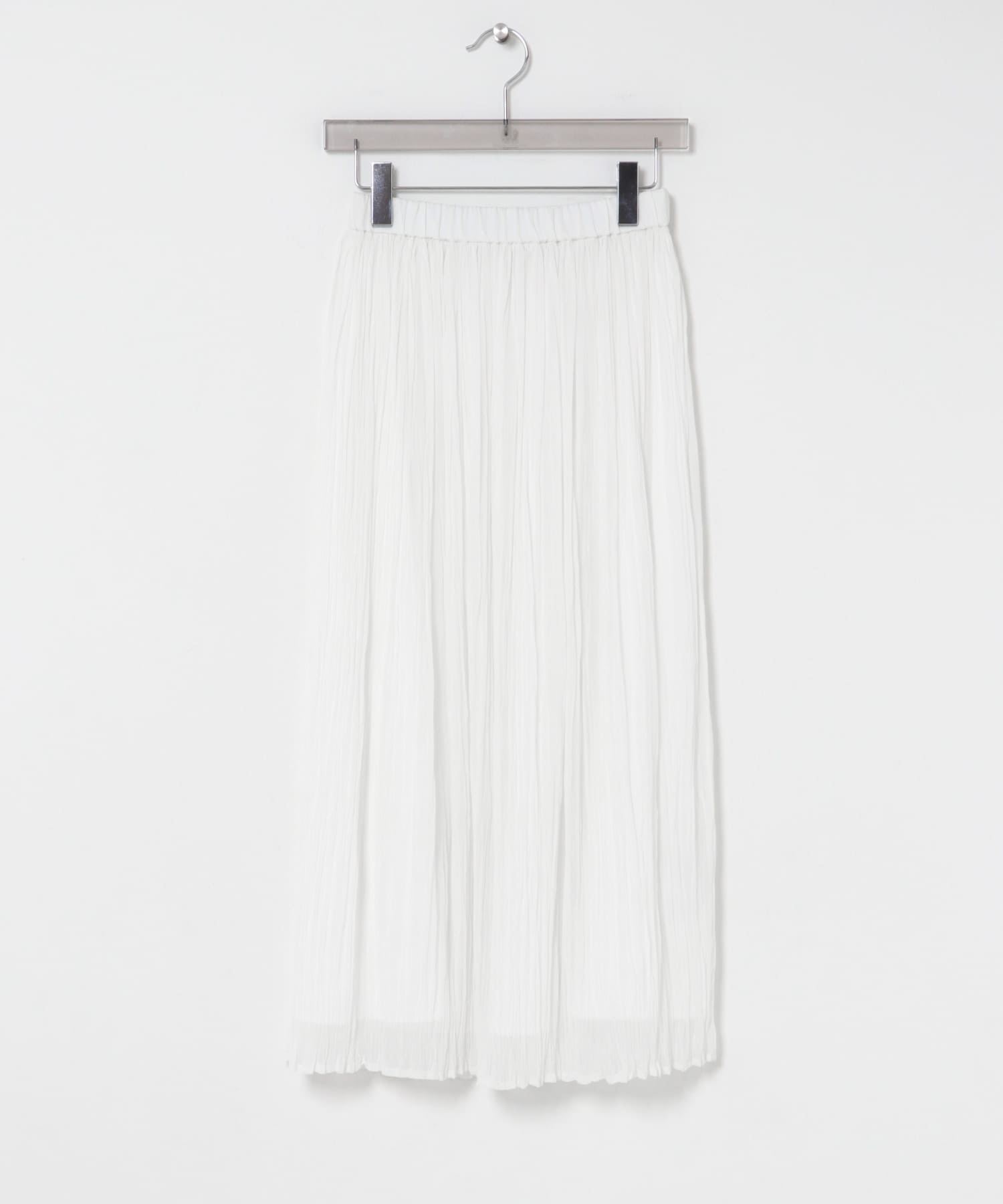 シアープリーツイージースカート WHITE Free