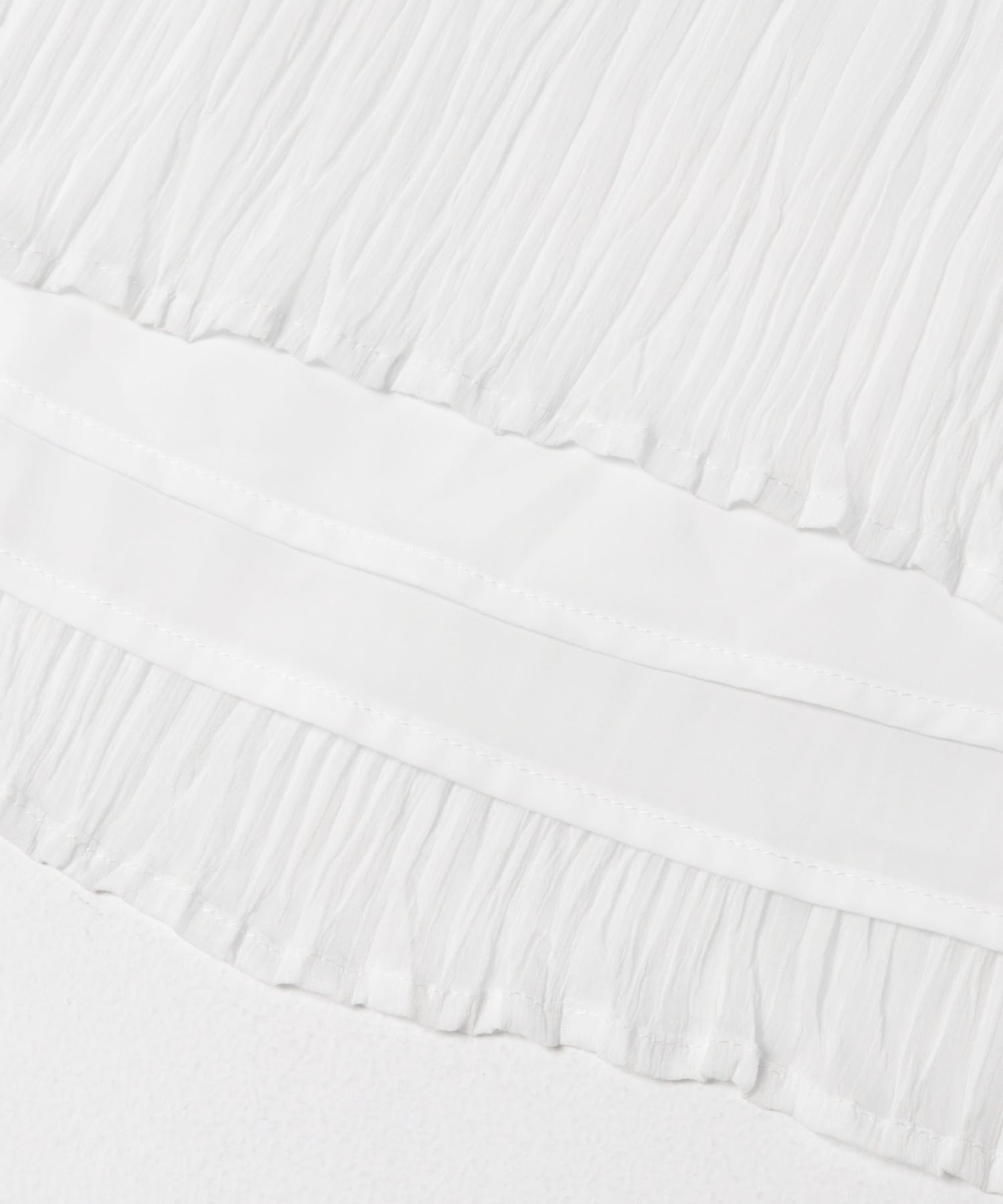 シアープリーツイージースカート WHITE Free