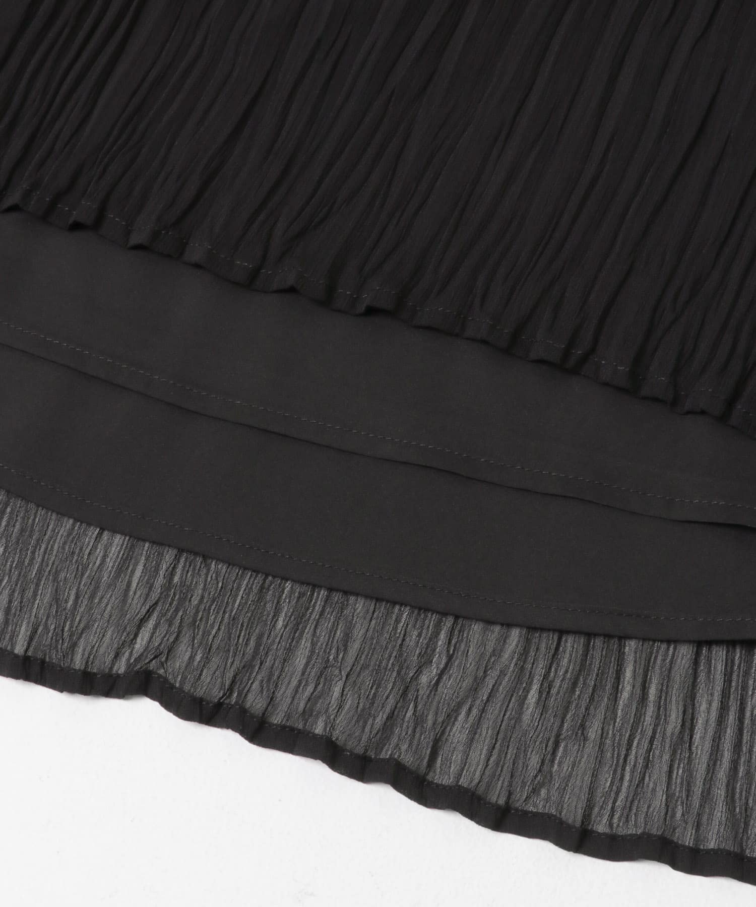 シアープリーツイージースカート BLACK Free