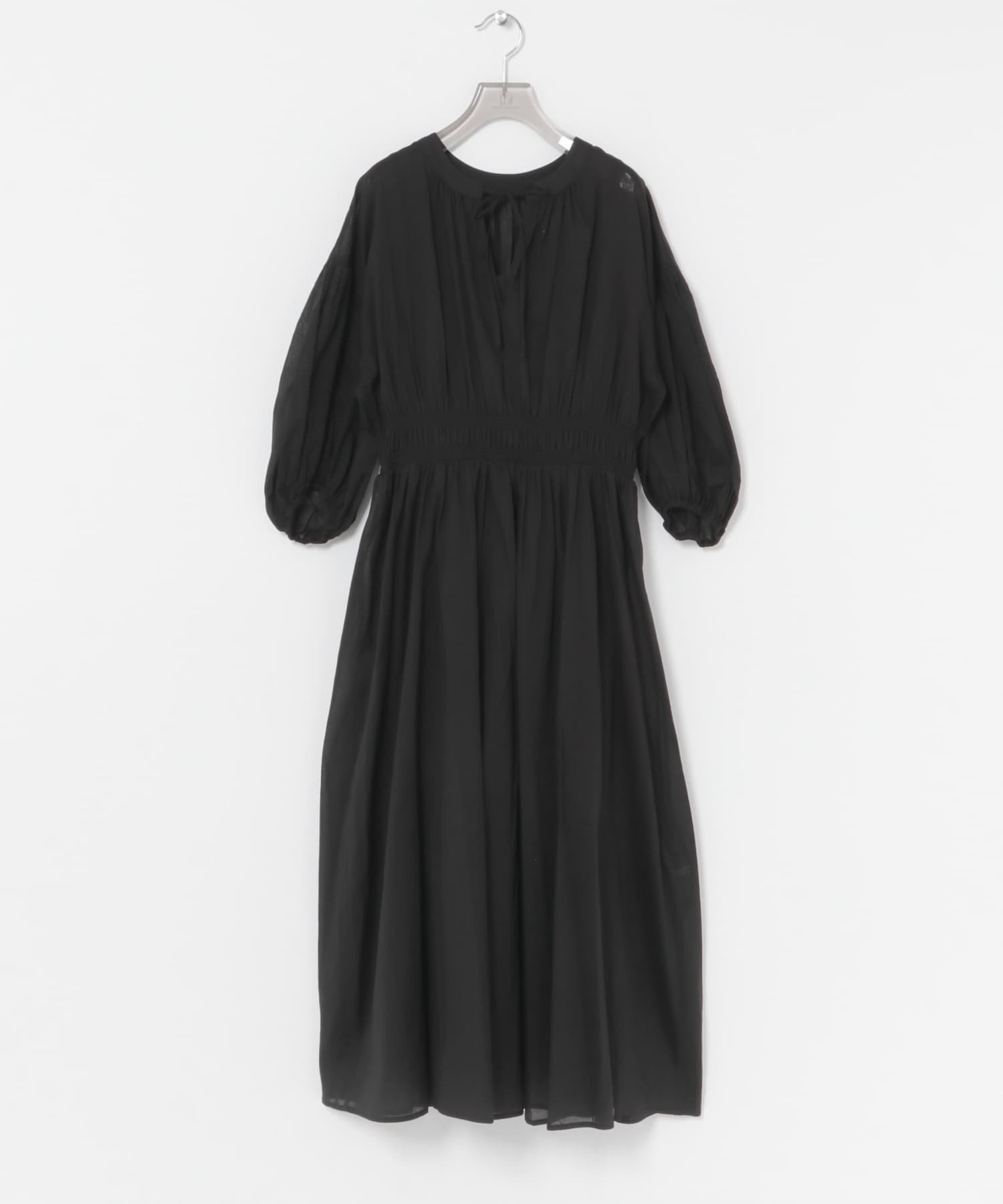 コットンボイルシャーリングワンピース