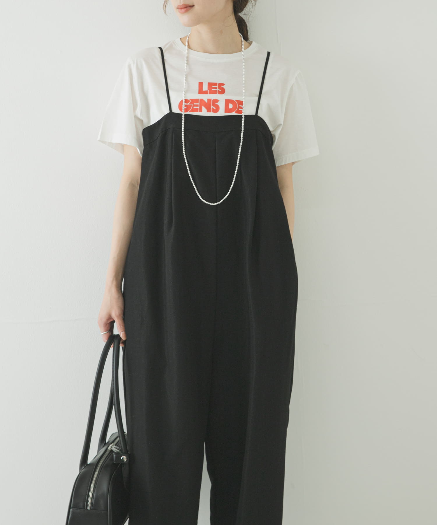 タックデザインベアオールインワン(36 BLACK): ボトム｜URBAN RESEARCH