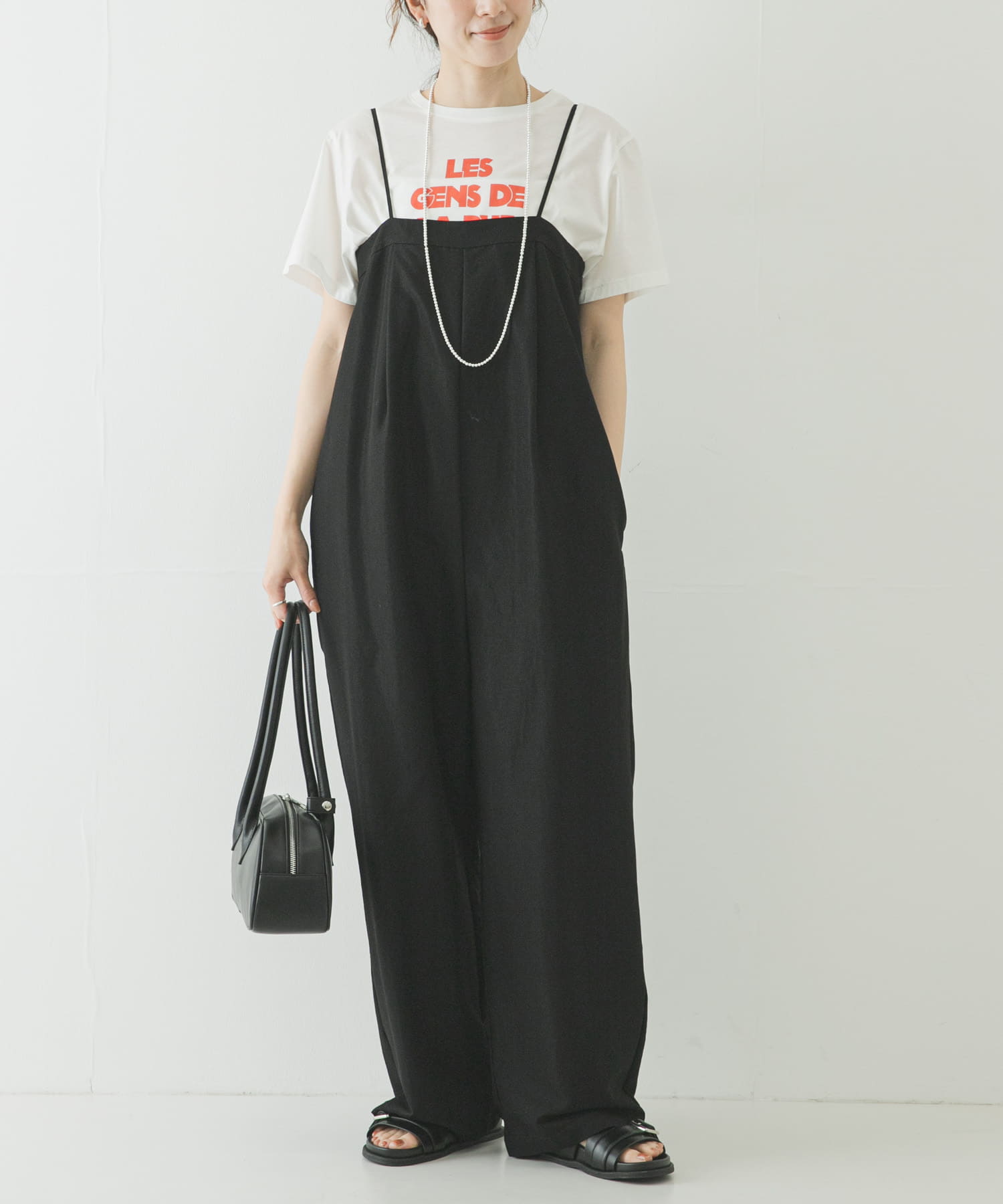 タックデザインベアオールインワン(36 BLACK): ボトム｜URBAN RESEARCH