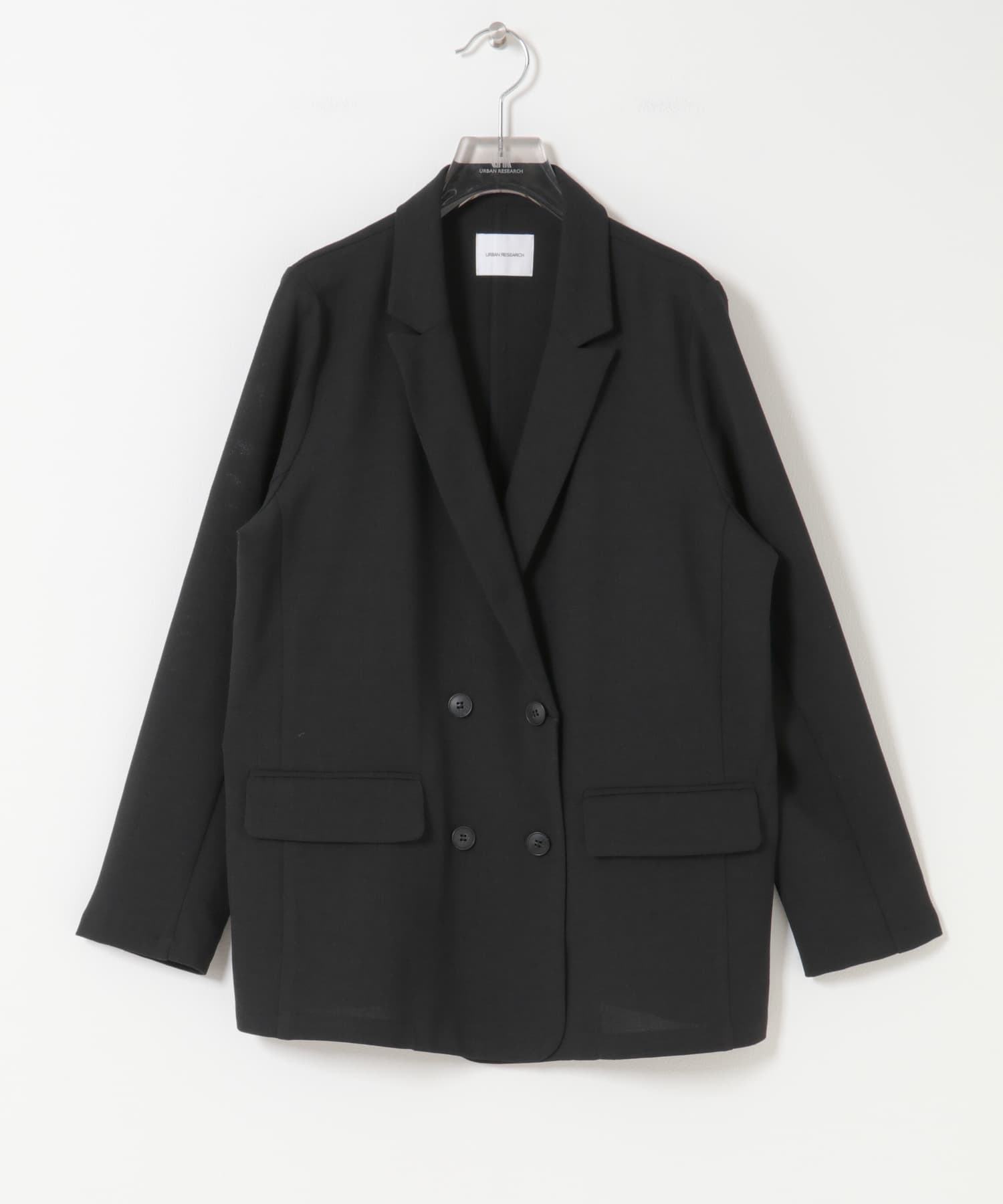 ダブルブレストメッシュジャケット BLACK Free