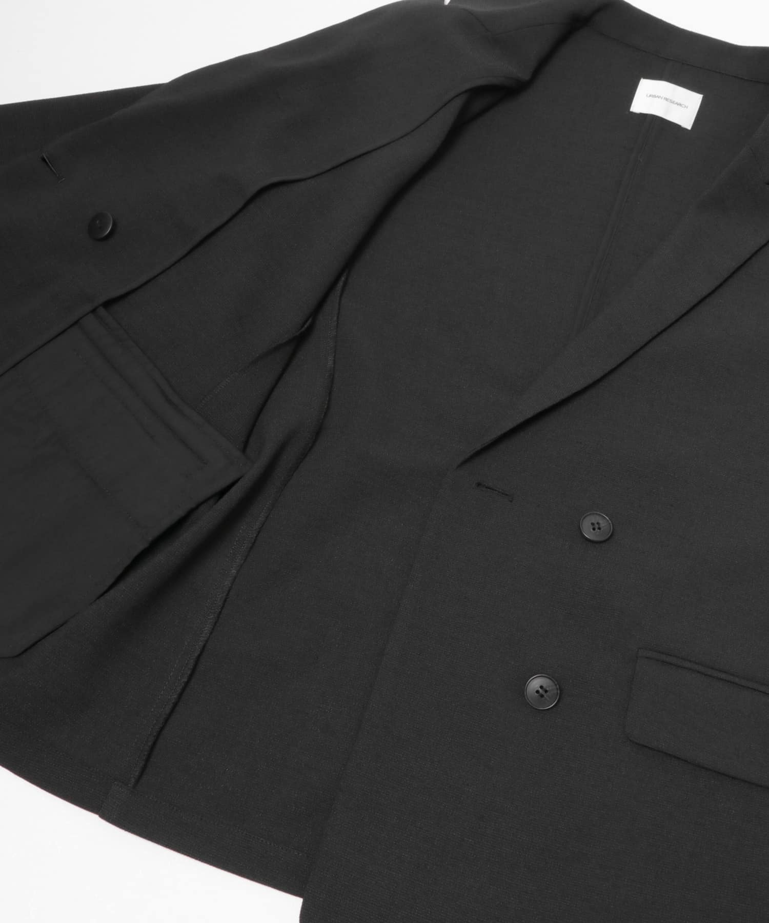 ダブルブレストメッシュジャケット BLACK Free