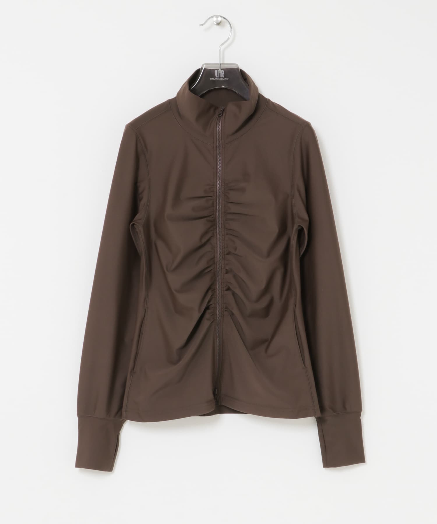 『UVカット』『一部WEB限定カラー』Swim URBAN RESEARCH　スイム フロントギャザーラッシュガード BROWN S/M
