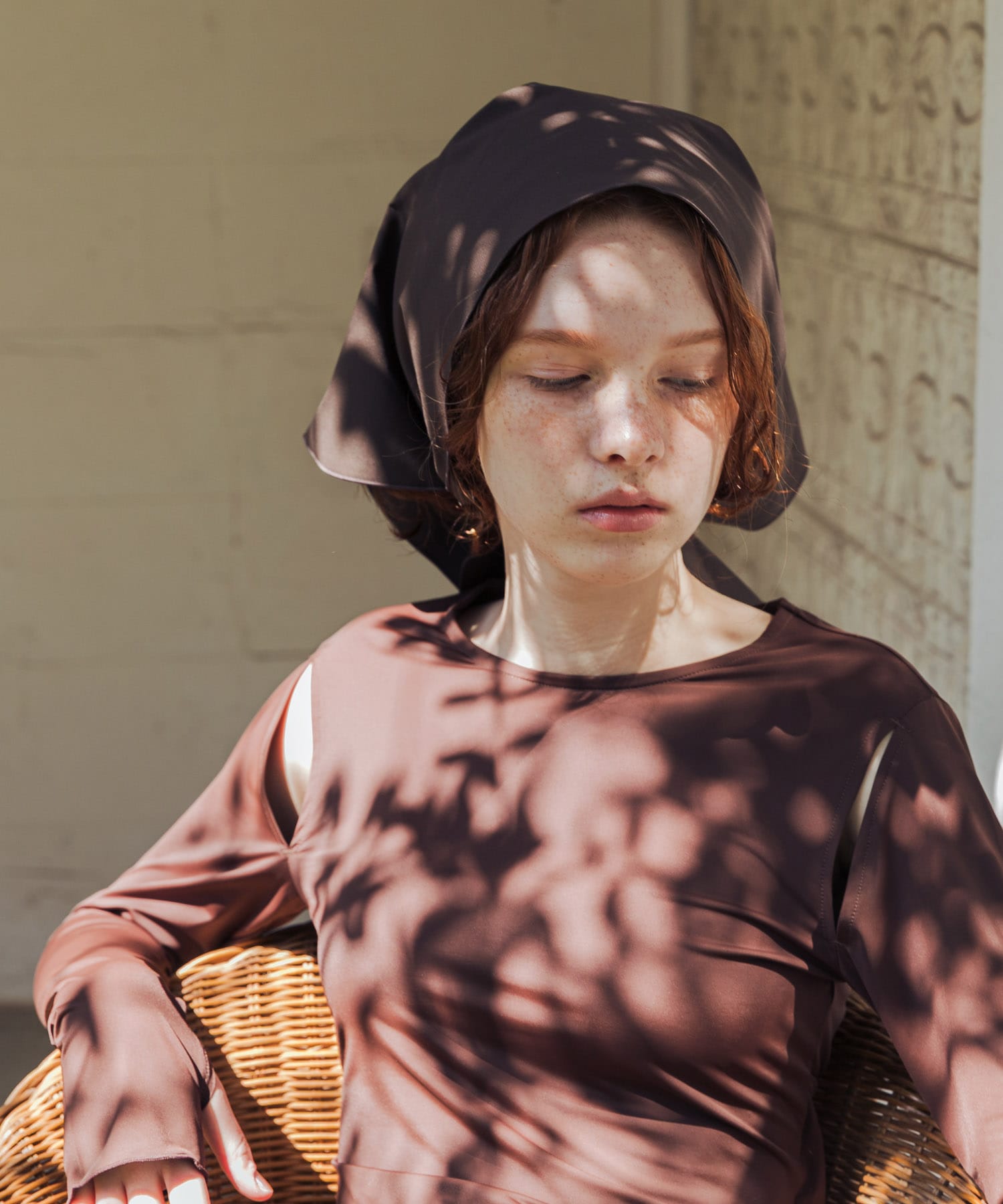 『UVカット』Swim URBAN RESEARCH　スイム サンカクスカーフ BROWN -