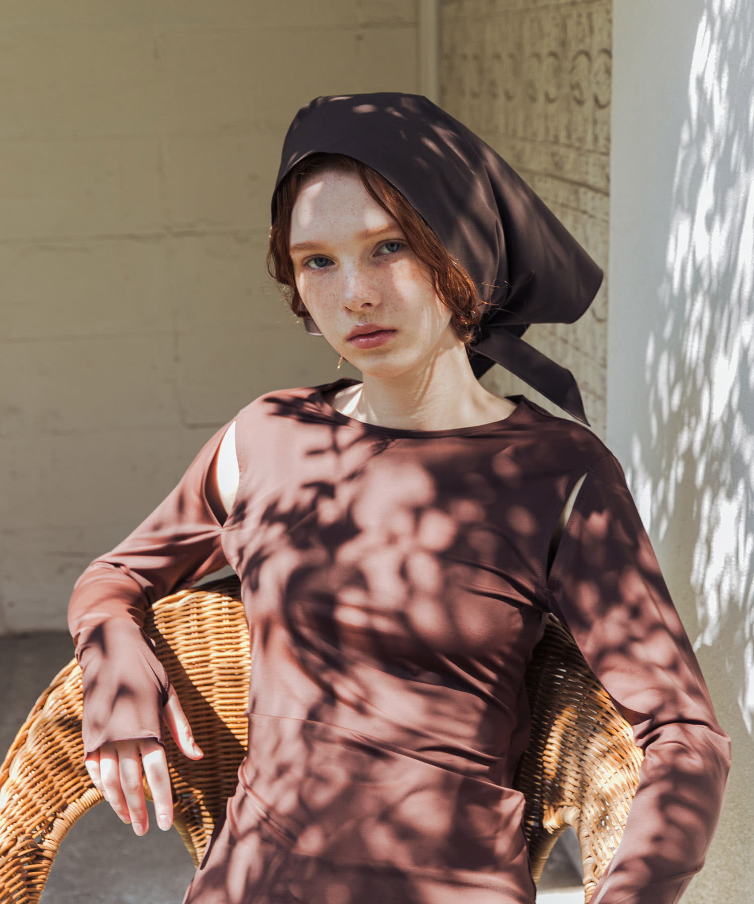 『UVカット』Swim URBAN RESEARCH　スイム サンカクスカーフ BROWN -