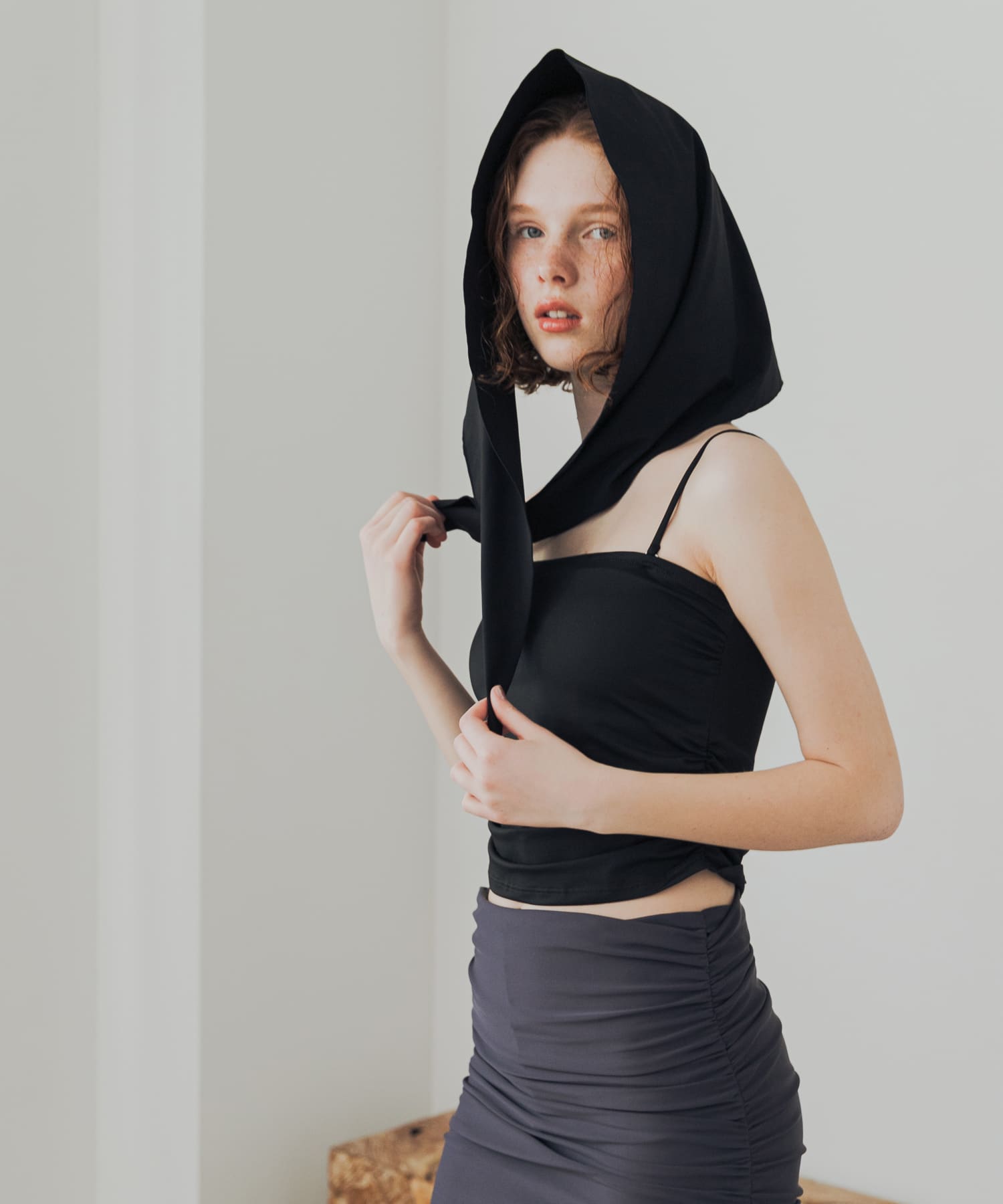 UVカット』Swim URBAN RESEARCH スイム サンカクスカーフ(- BLACK
