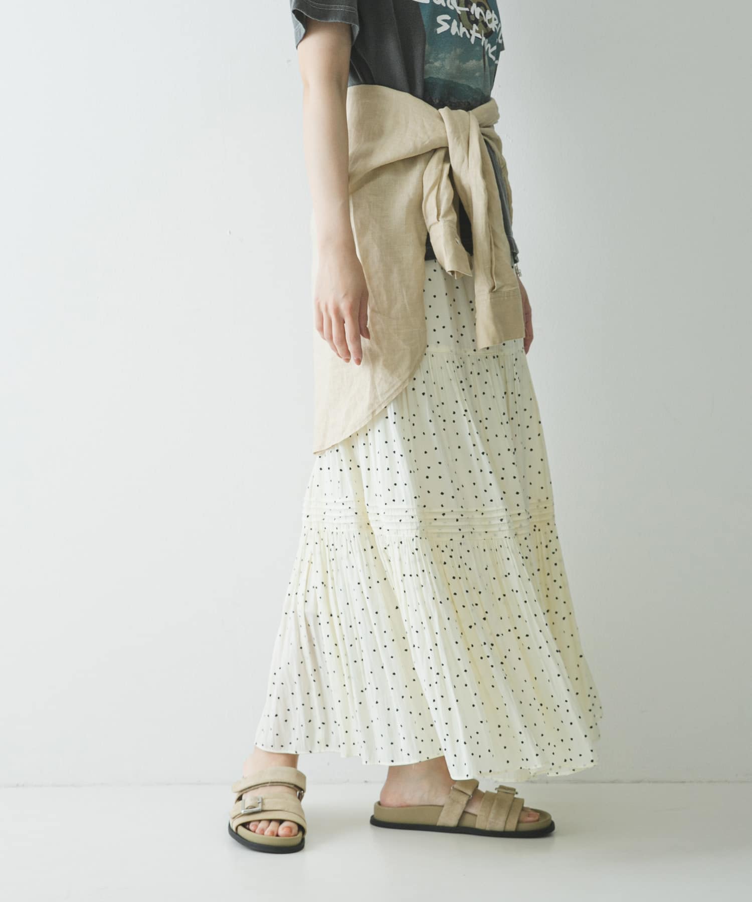 バックルベルトフットベットサンダル BEIGE 36
