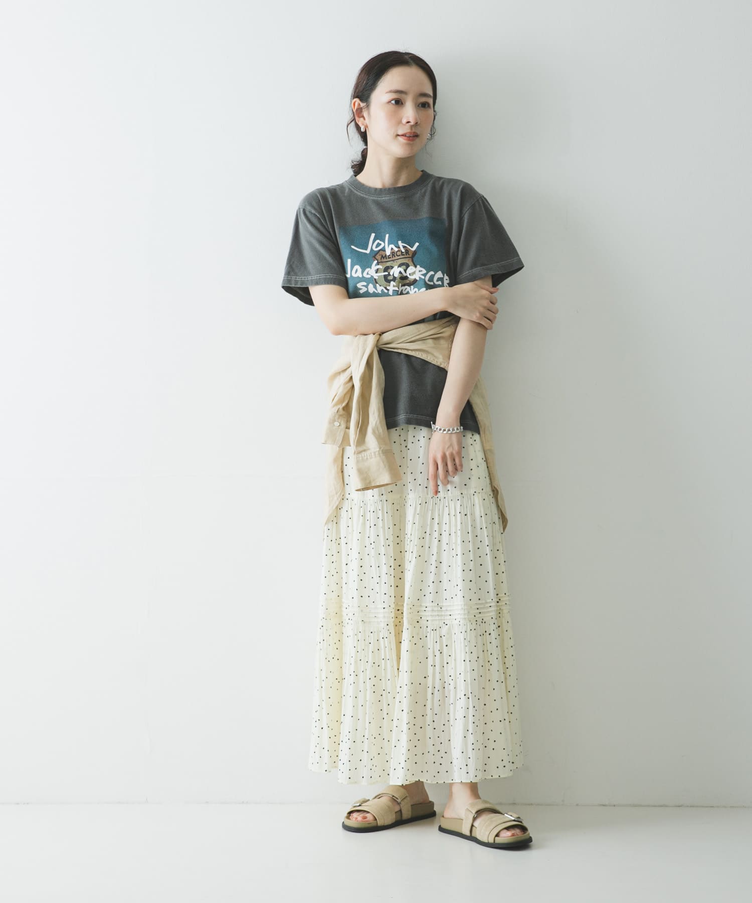 バックルベルトフットベットサンダル BEIGE 36