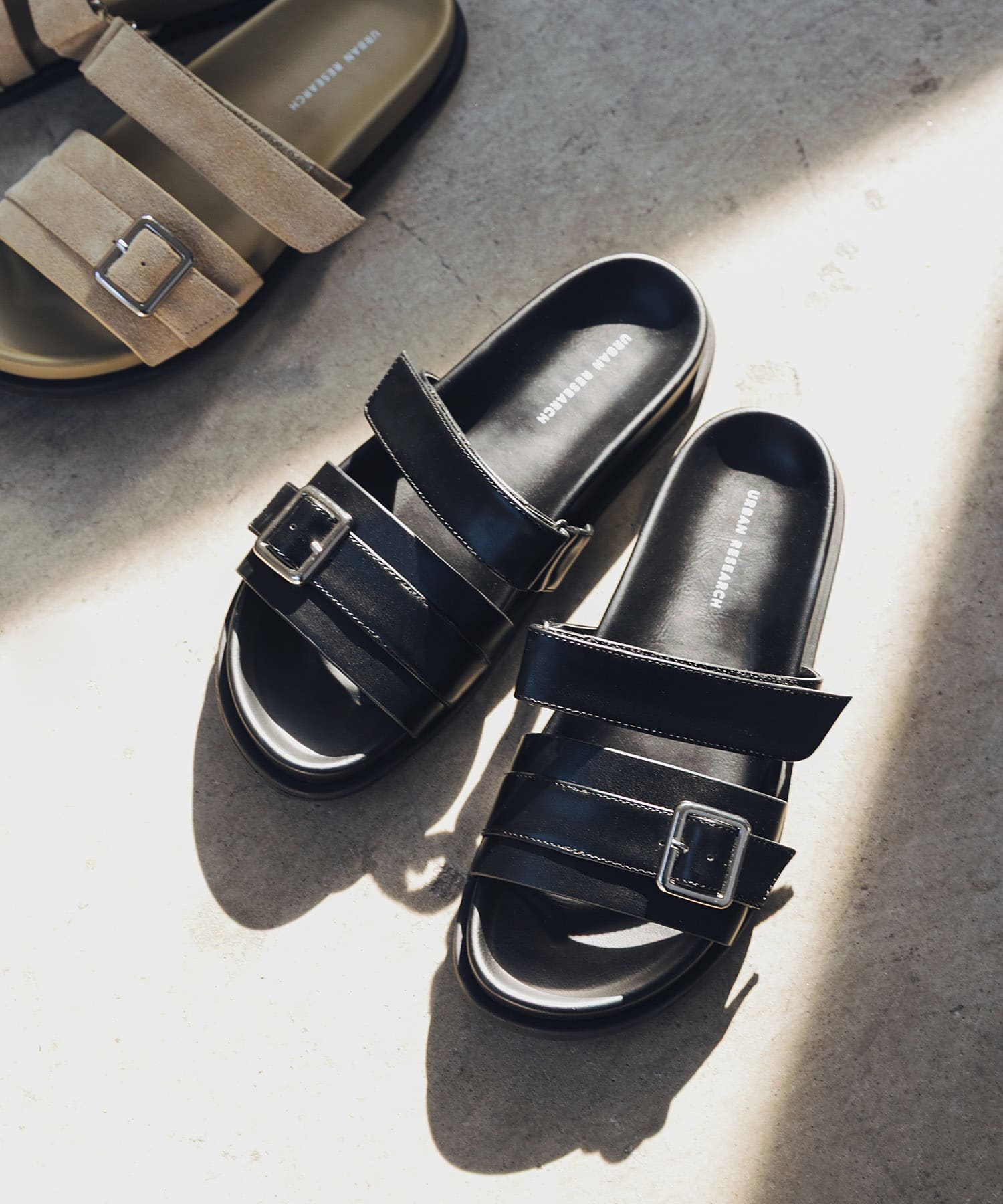 バックルベルトフットベットサンダル(36 BLACK): シューズ｜URBAN