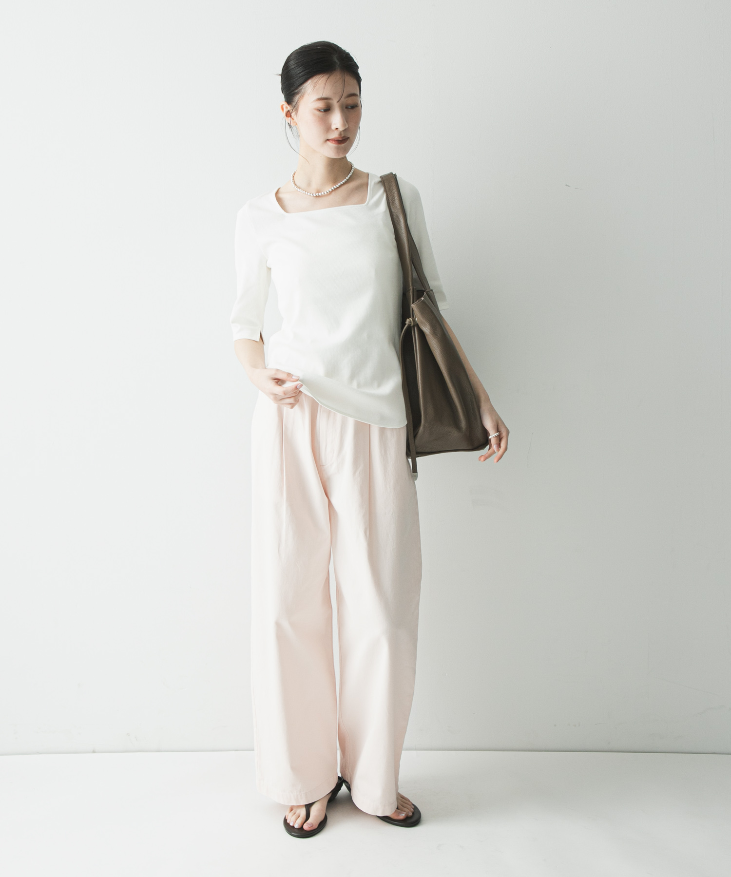 ソフトレザービッグトートバッグ MOCHABROWN -