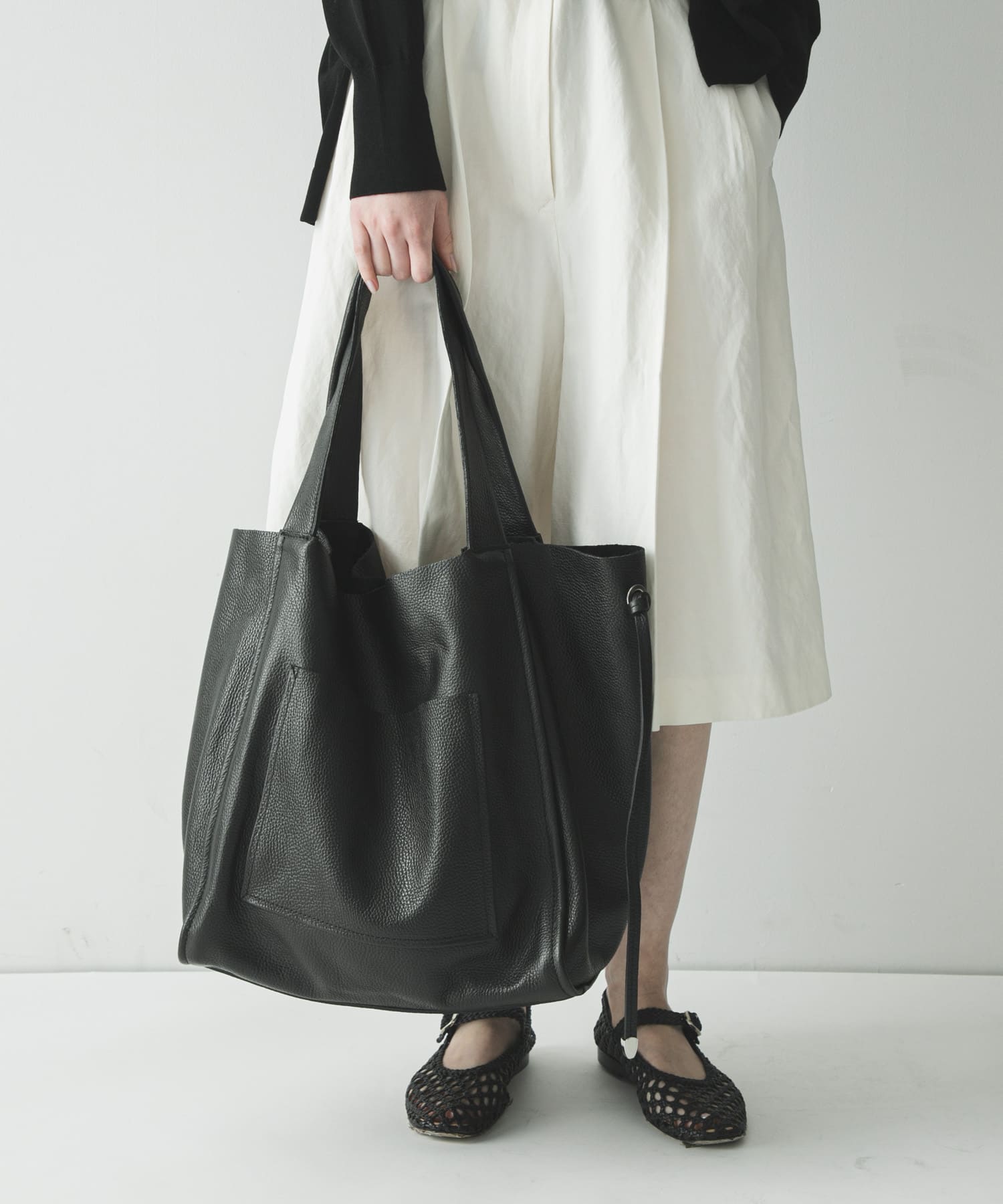 ソフトレザービッグトートバッグ