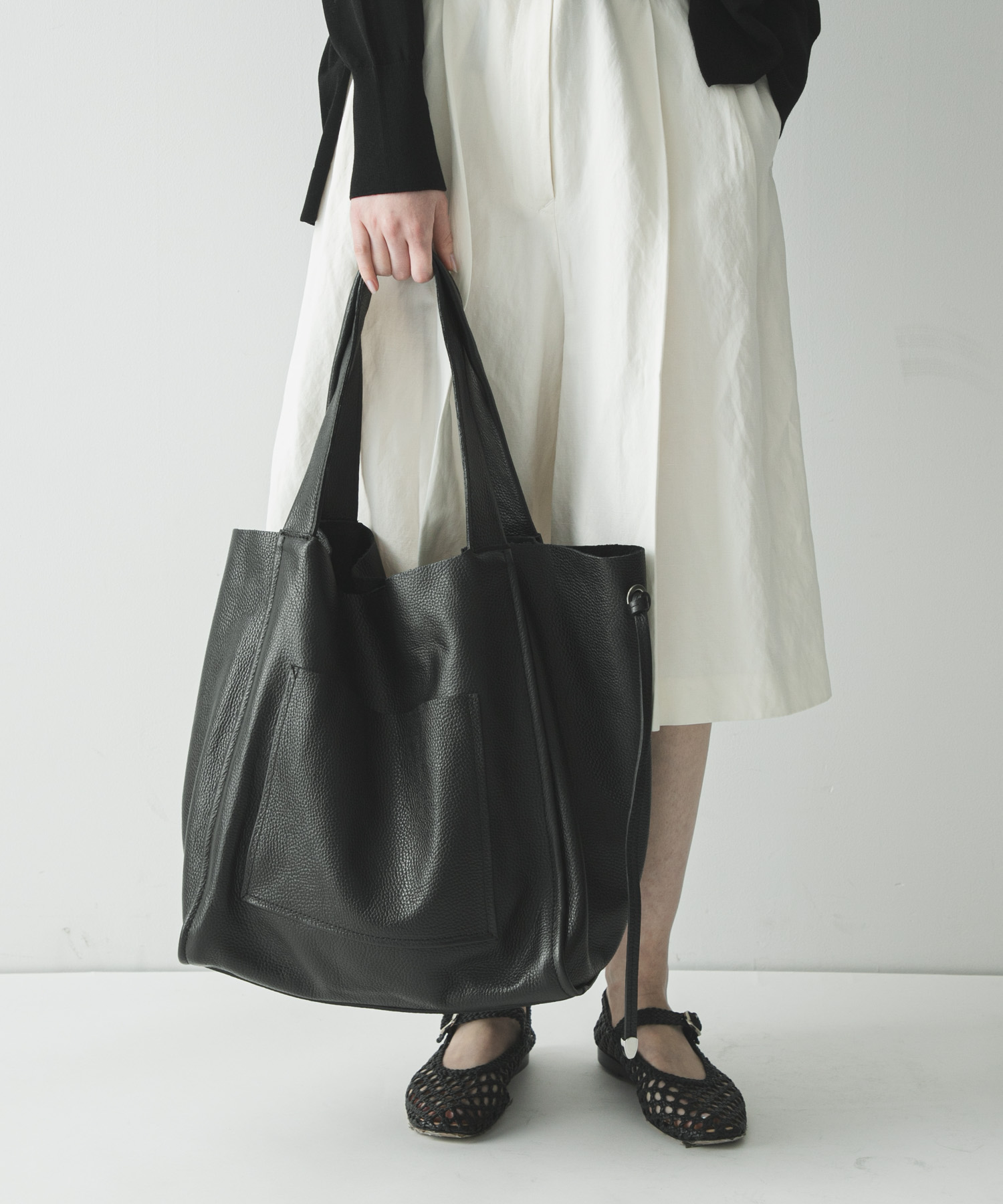 ソフトレザービッグトートバッグ