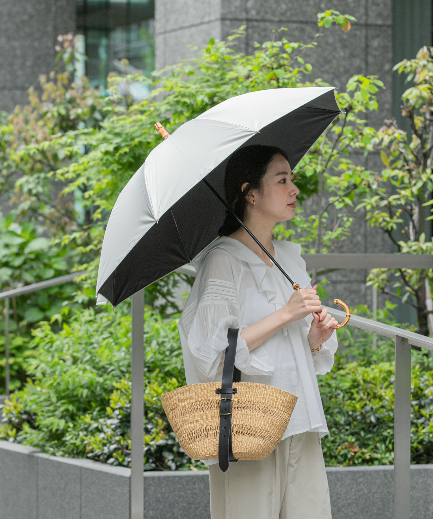 晴雨兼用バンブーアンブレラ