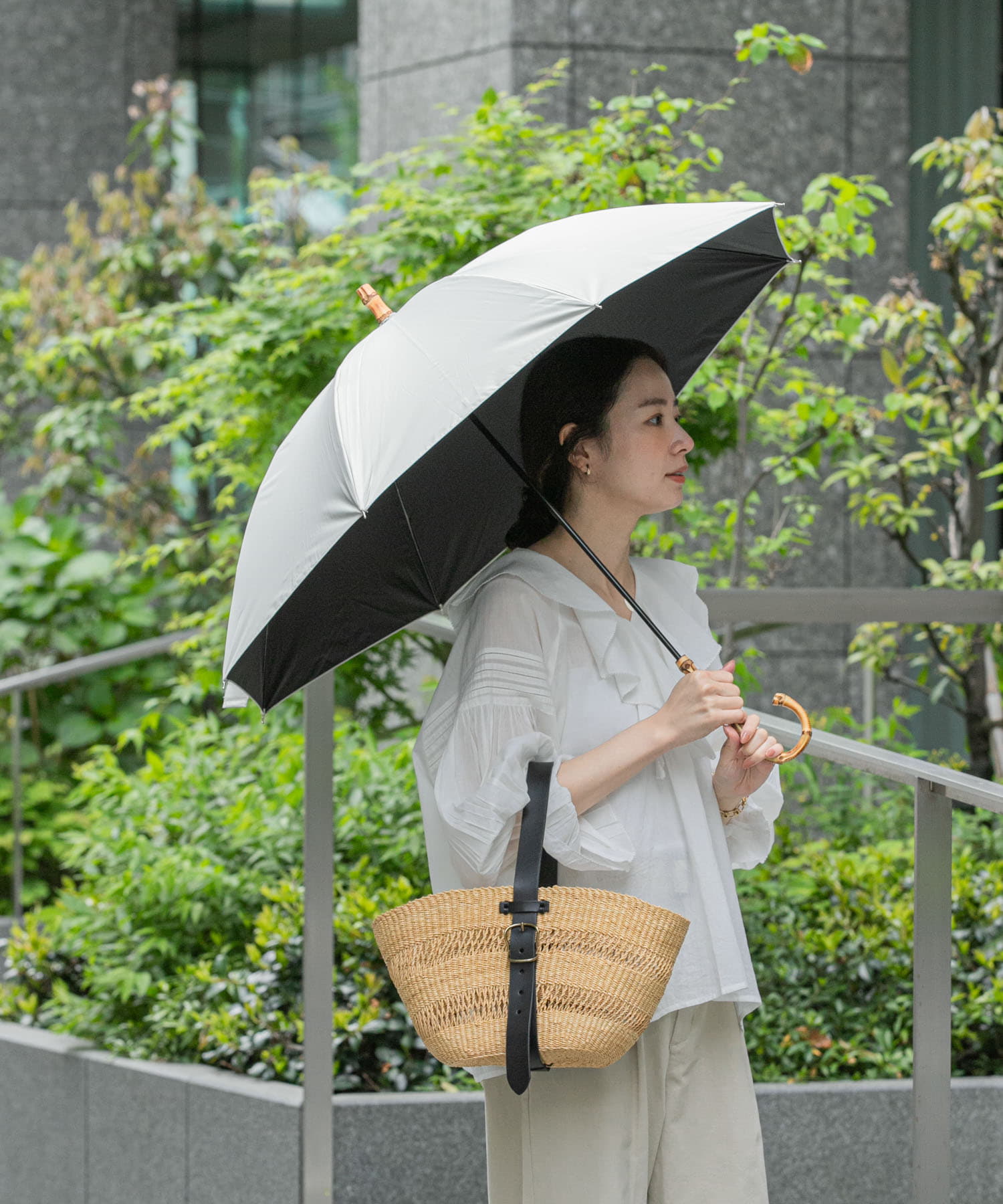 晴雨兼用バンブーアンブレラ