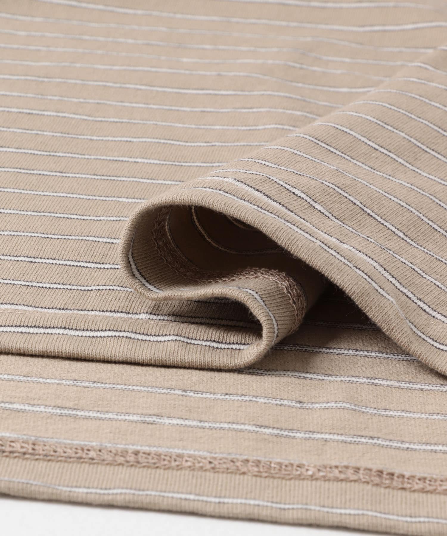 MULTI BORDER T-SHIRTS BEIGE M