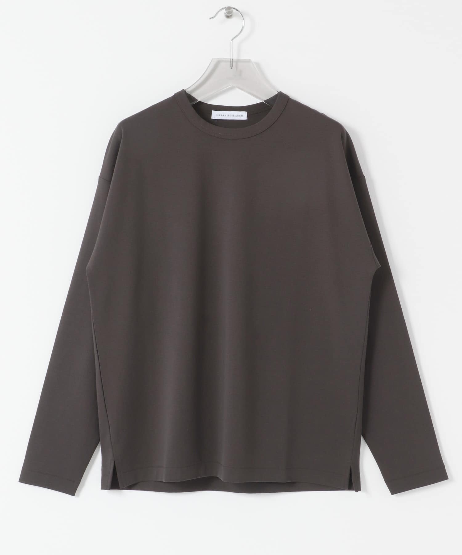 COTTON NYLON SMOOTHY LONG-SLEEVE D.BROWN S