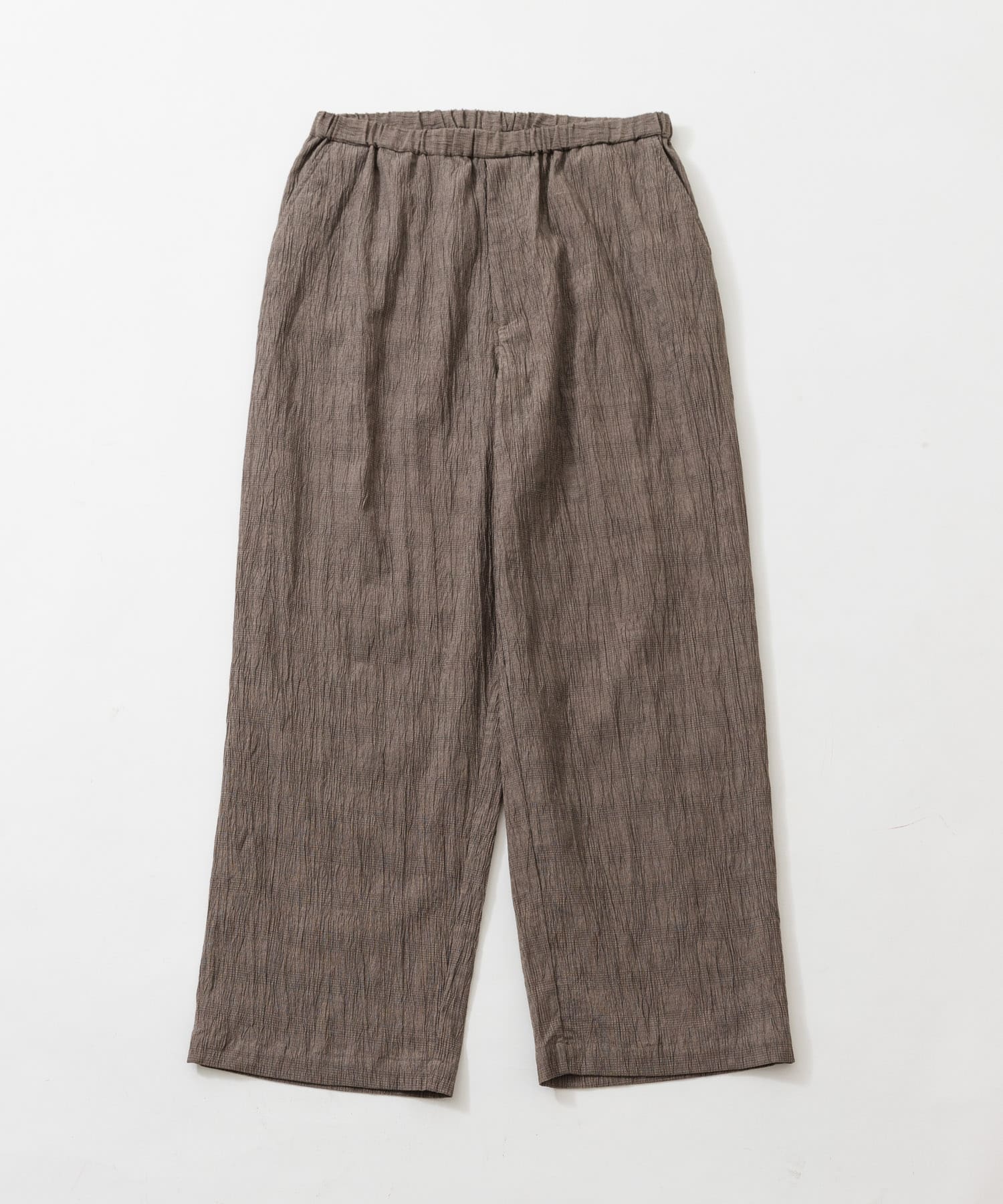 CRINKLE WIDE EASY PANTS MOCHA M
