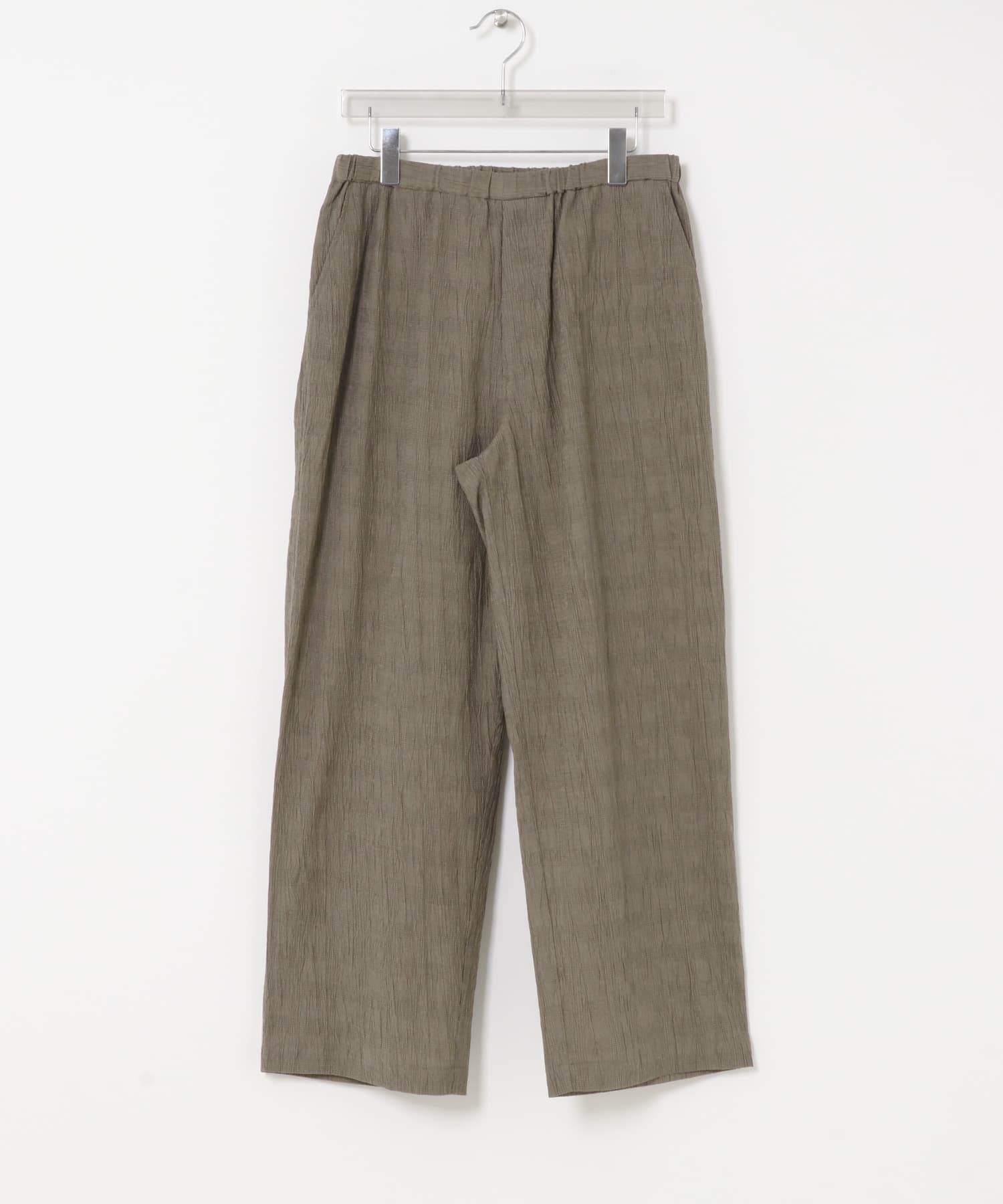 CRINKLE WIDE EASY PANTS MOCHA M