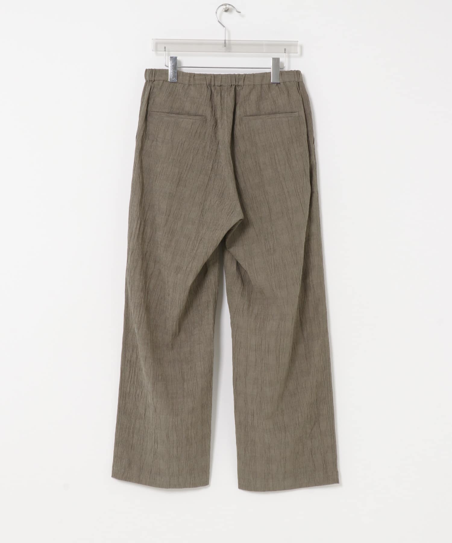 CRINKLE WIDE EASY PANTS MOCHA M