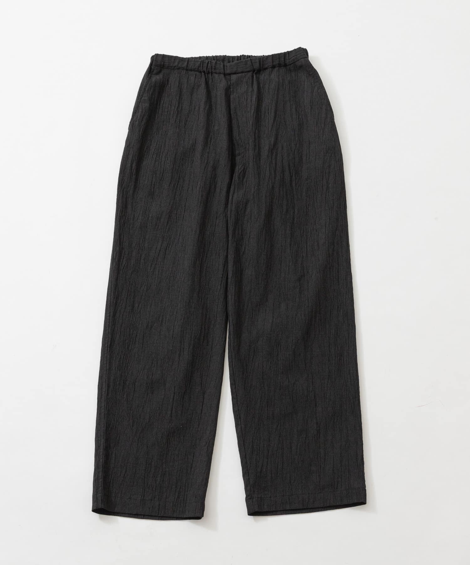 CRINKLE WIDE EASY PANTS BLACK M