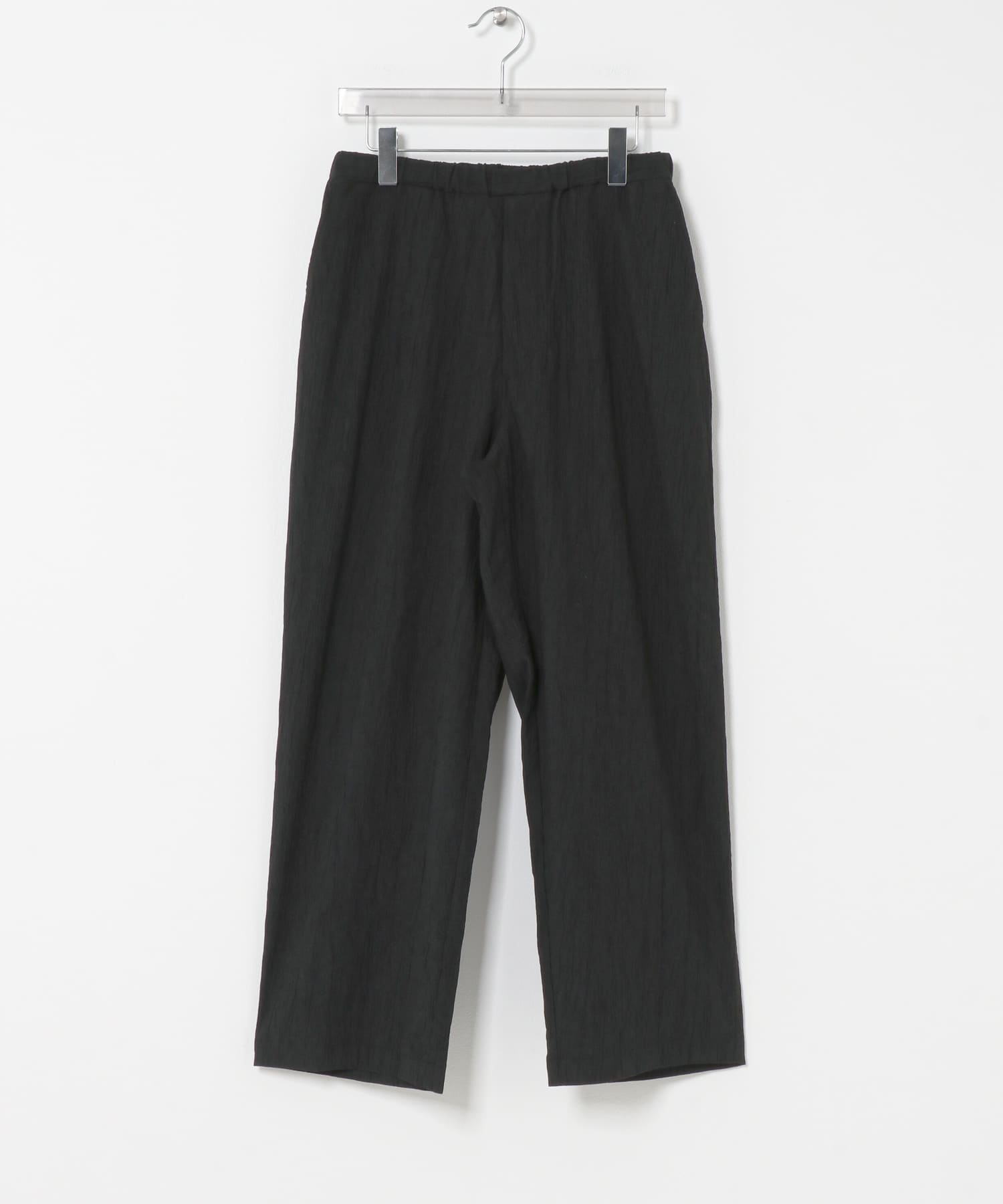 CRINKLE WIDE EASY PANTS BLACK M