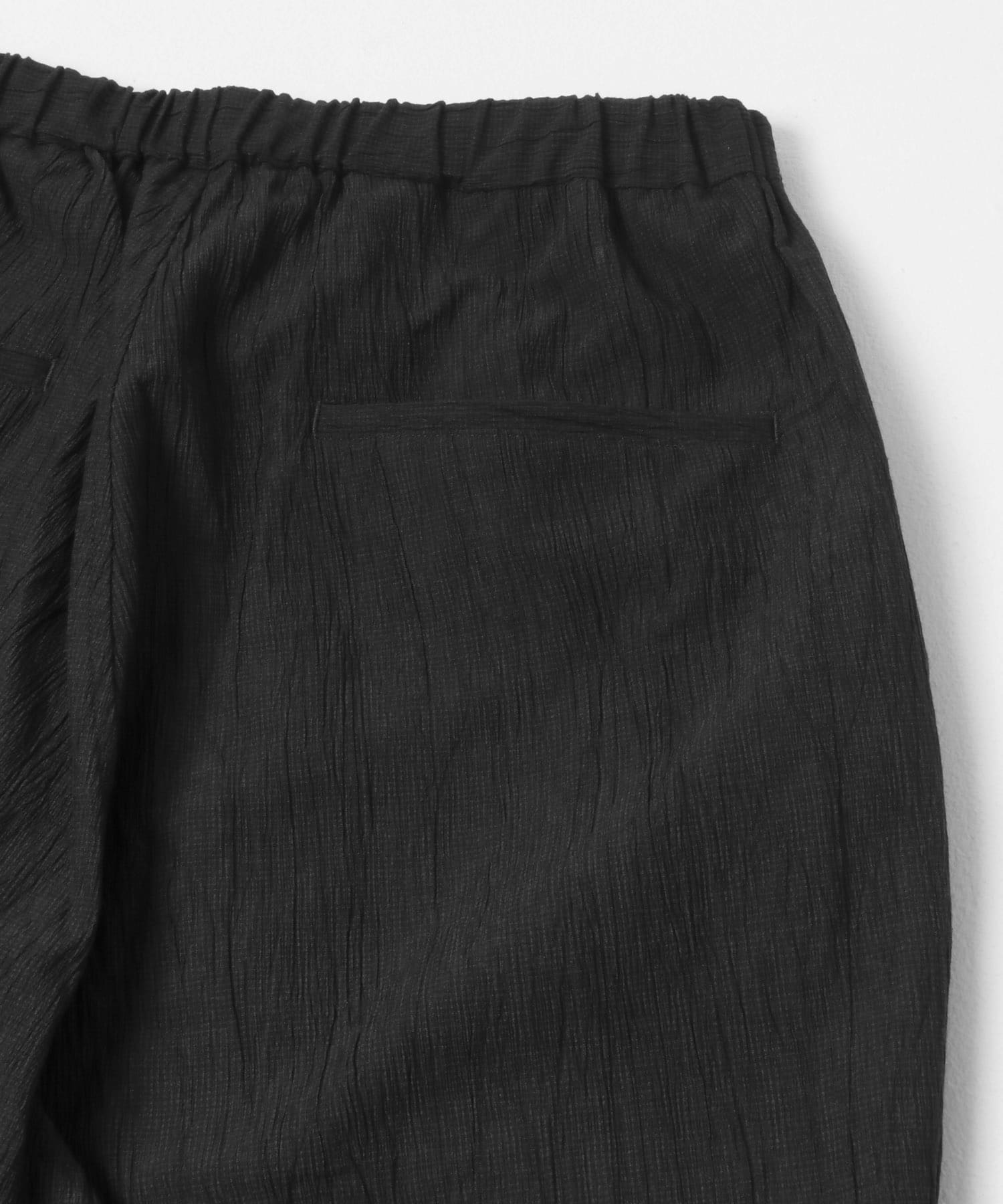 CRINKLE WIDE EASY PANTS BLACK M