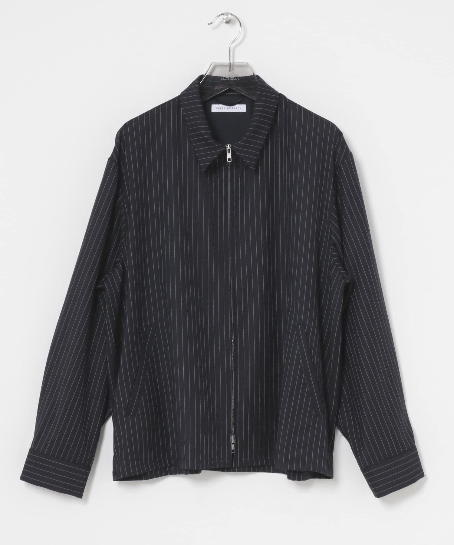 WOOL BLEND SPORTS JACKET NVY STRIPE M