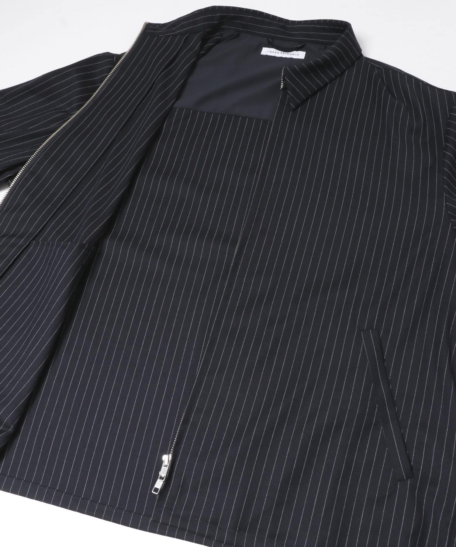 WOOL BLEND SPORTS JACKET NVY STRIPE M