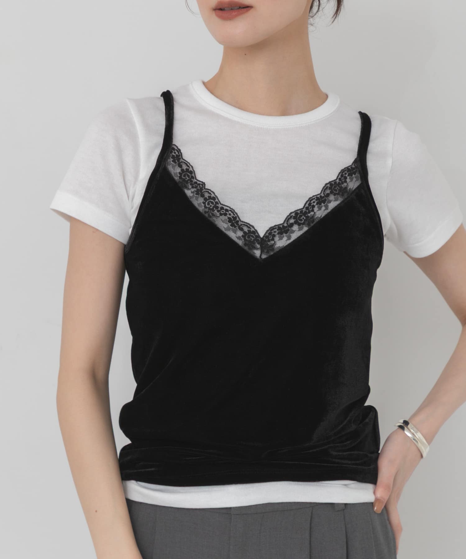 OPEN SESAME CLUB durian camisole(one BLACK): トップス｜URBAN