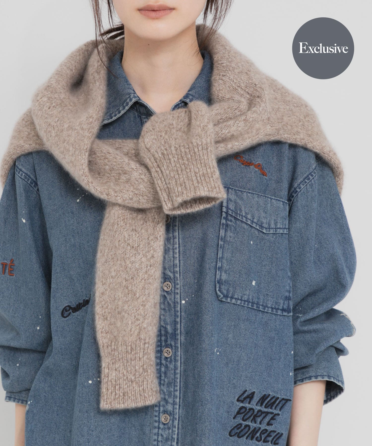 『別注』PICCADILLY×URBAN RESEARCH　刺繍デニムシャツ