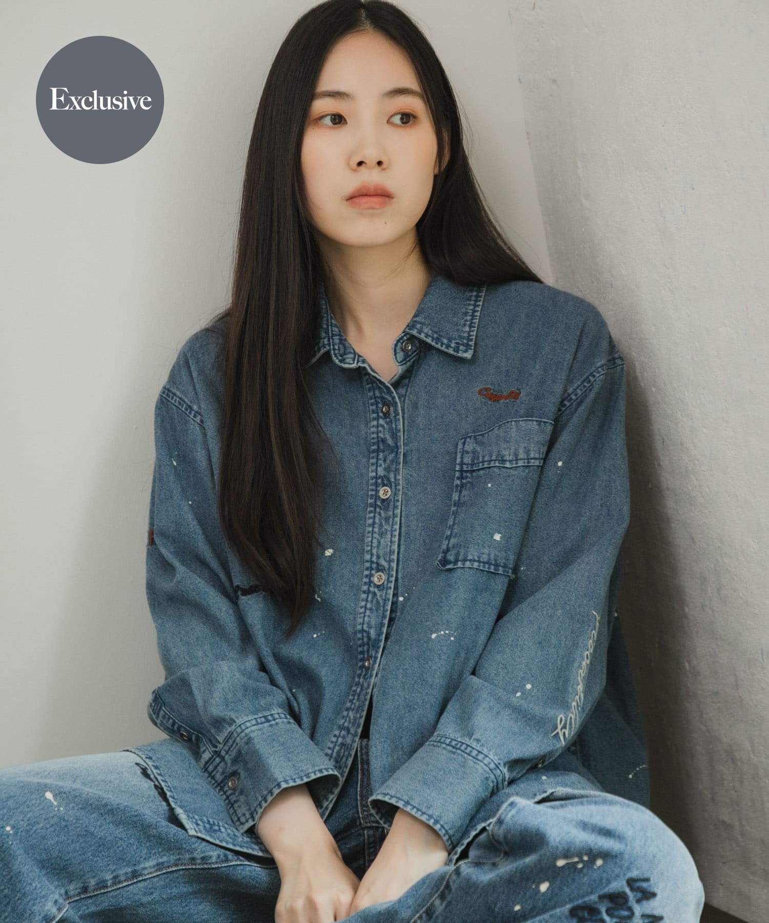 『別注』PICCADILLY×URBAN RESEARCH　刺繍デニムシャツ