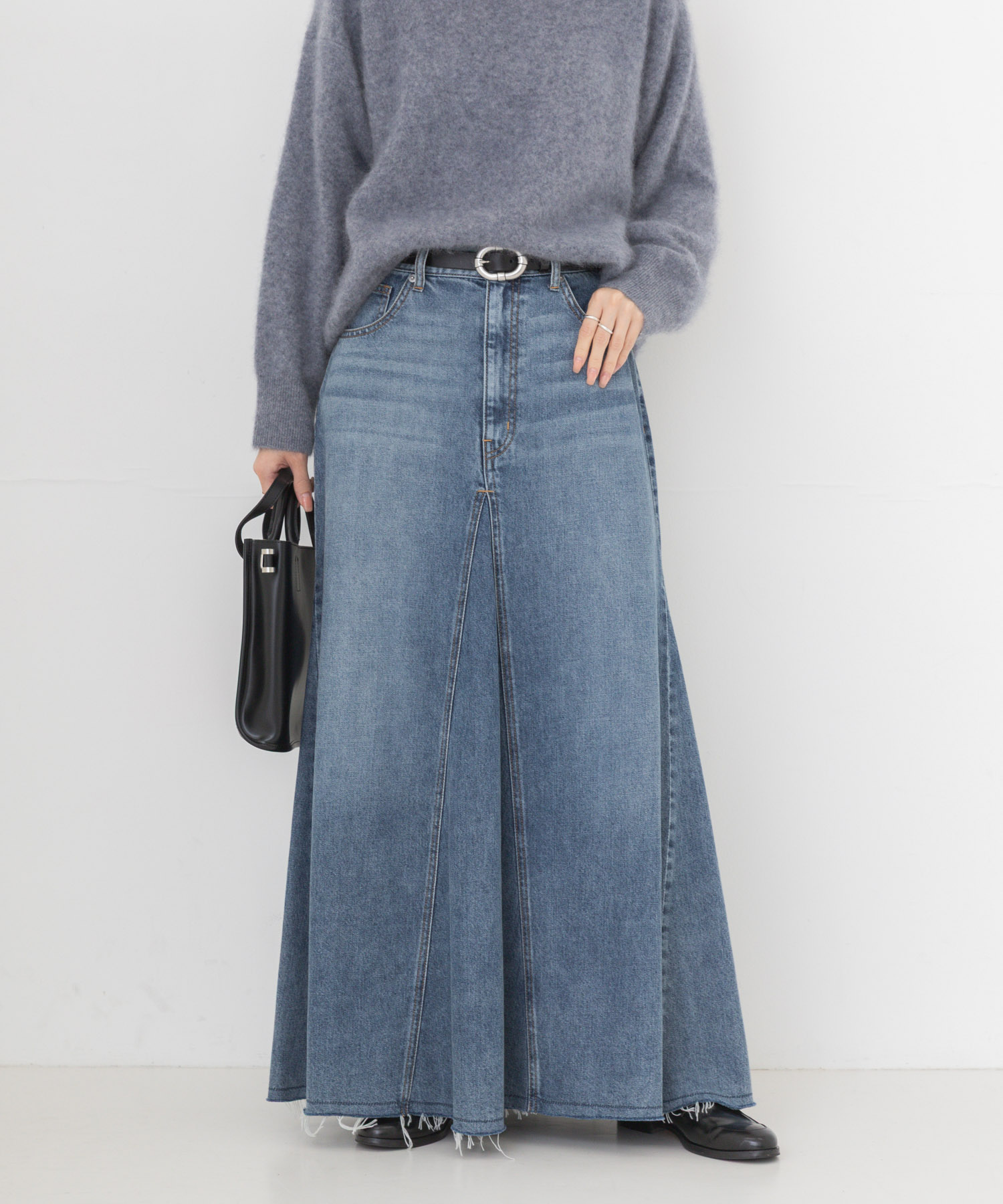 Sandro デニムフレアスカート ソフトデニムフレアスカート(36 LT INDIGO): スカート｜URBAN RESEARCH