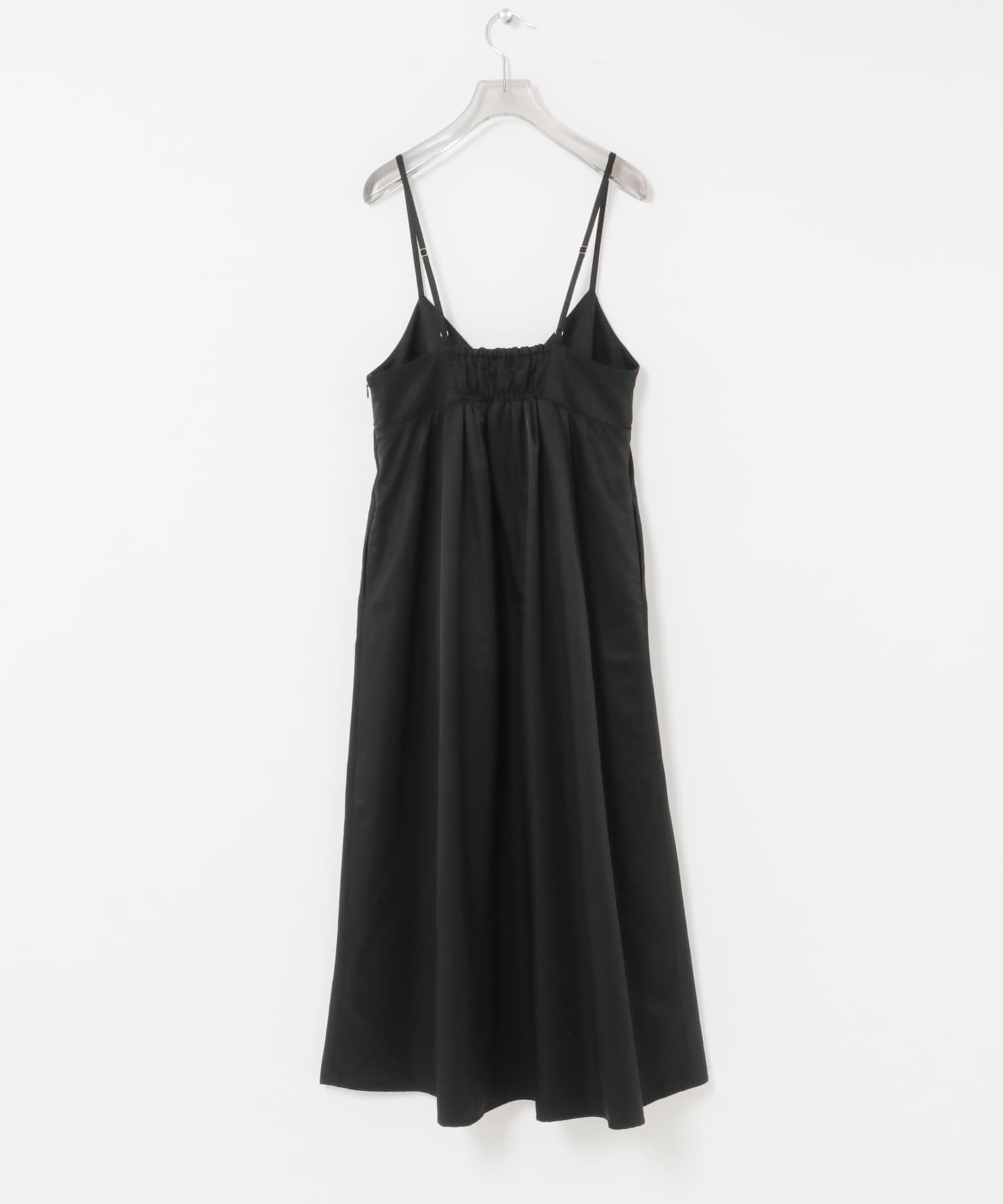 タックギャザーキャミワンピース BLACK Free