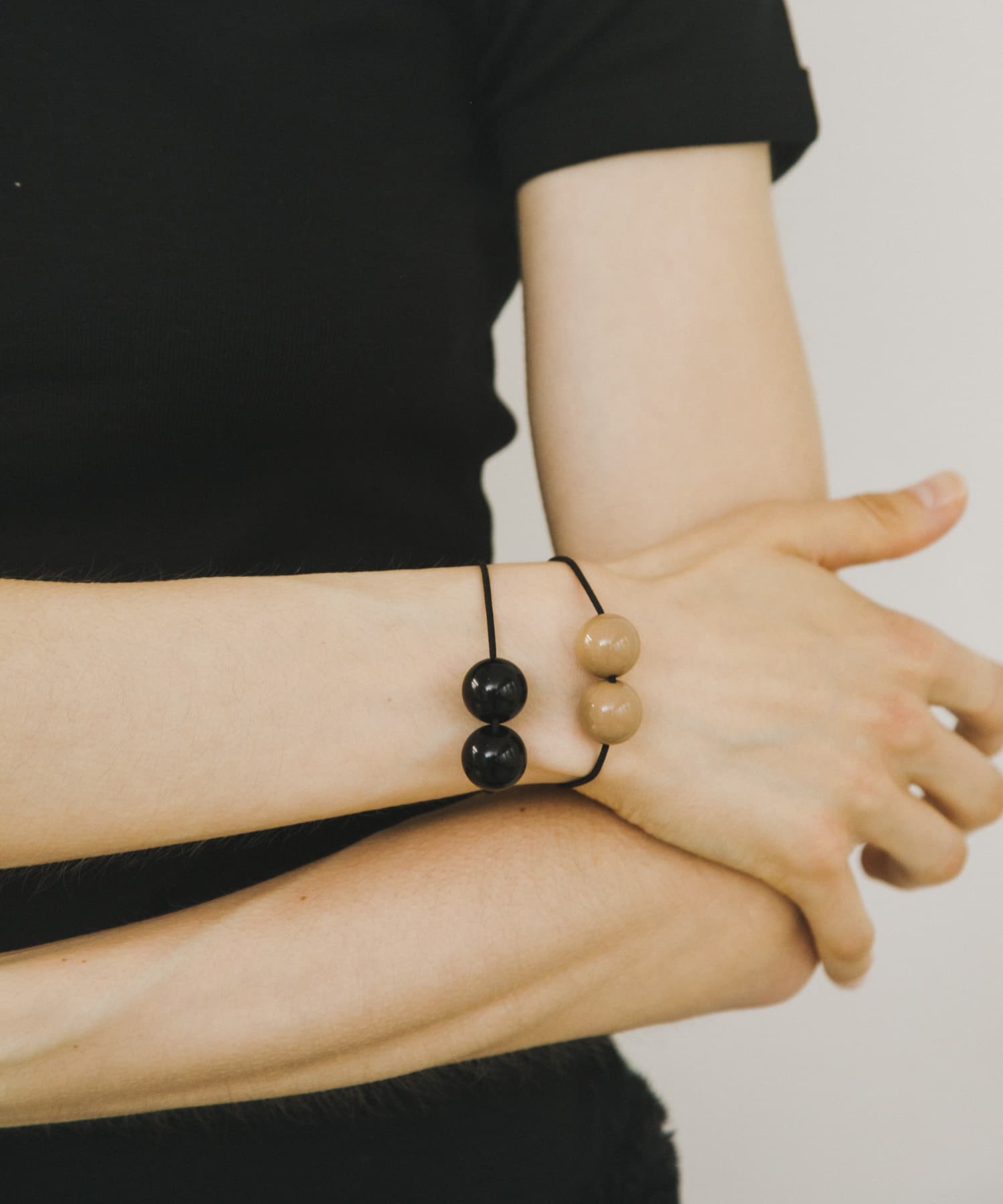 decor『デコール』　SET HAIR TIE BEIGE/BK -